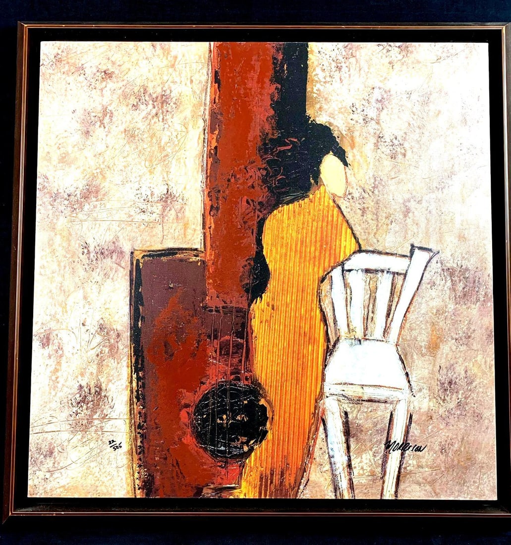 Canvas Print Woman With White Chair (1 of 5)