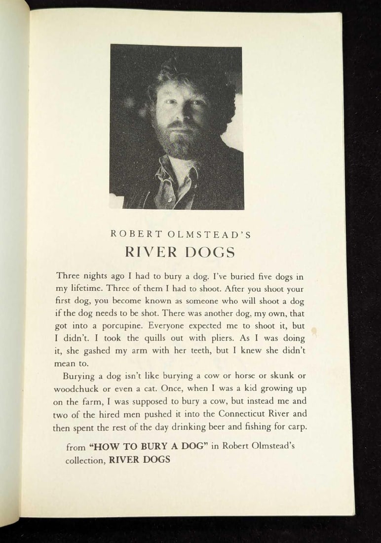 Robert Olmstead Signed River Dogs First Edition Paperback - 5