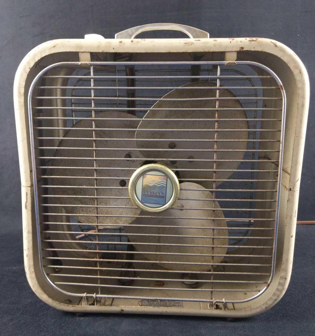 Vintage Penney's Metal Box Three Speed Fan (1 of 9)