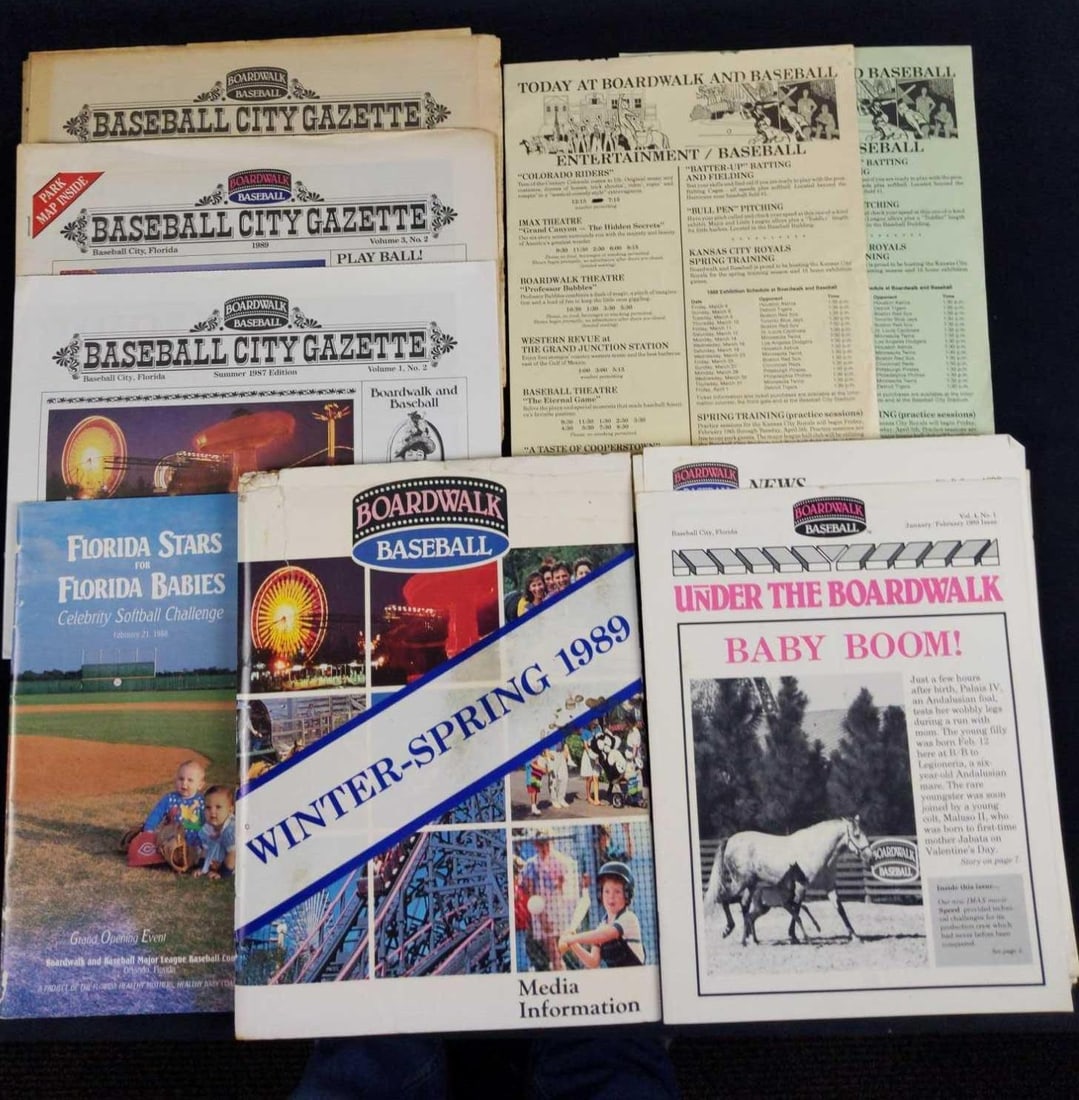 Boardwalk And Baseball Newsletters Photos Media: This lot includes: (1) "Under The Boardwalk" newsletter. Vol 4. No. 1. Is approx 8 1/2" x 11.". Has some shelf-wearing on the first page. (1) Winter-Spring 1989 Media Information. Has 