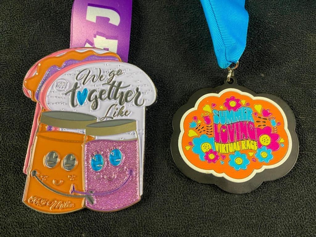 Pair of Virtual Race Medals, JB (1 of 6)