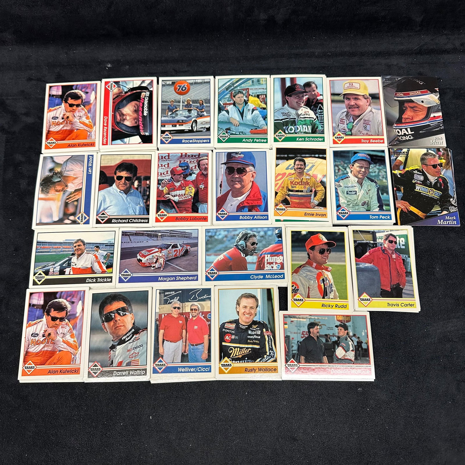 Large Group 1990s Traks NASCAR Racing Trading Cards Rusty Wallace Mark Martin (1 of 7)