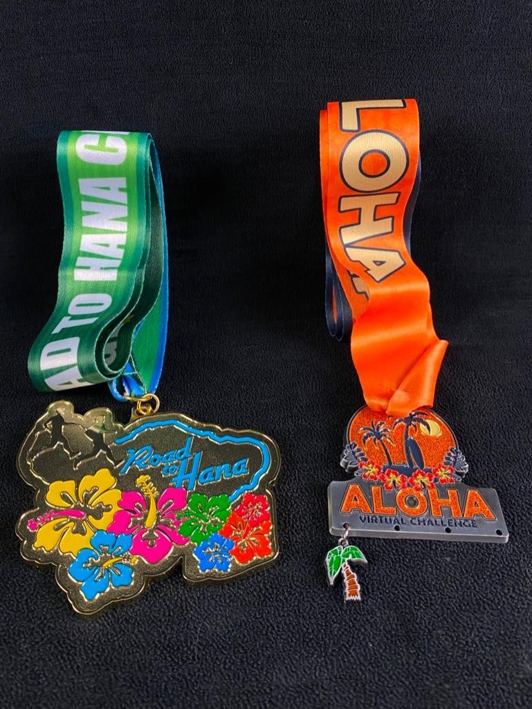 Pair of Hawaii Virtual Race Medals JB (1 of 5)