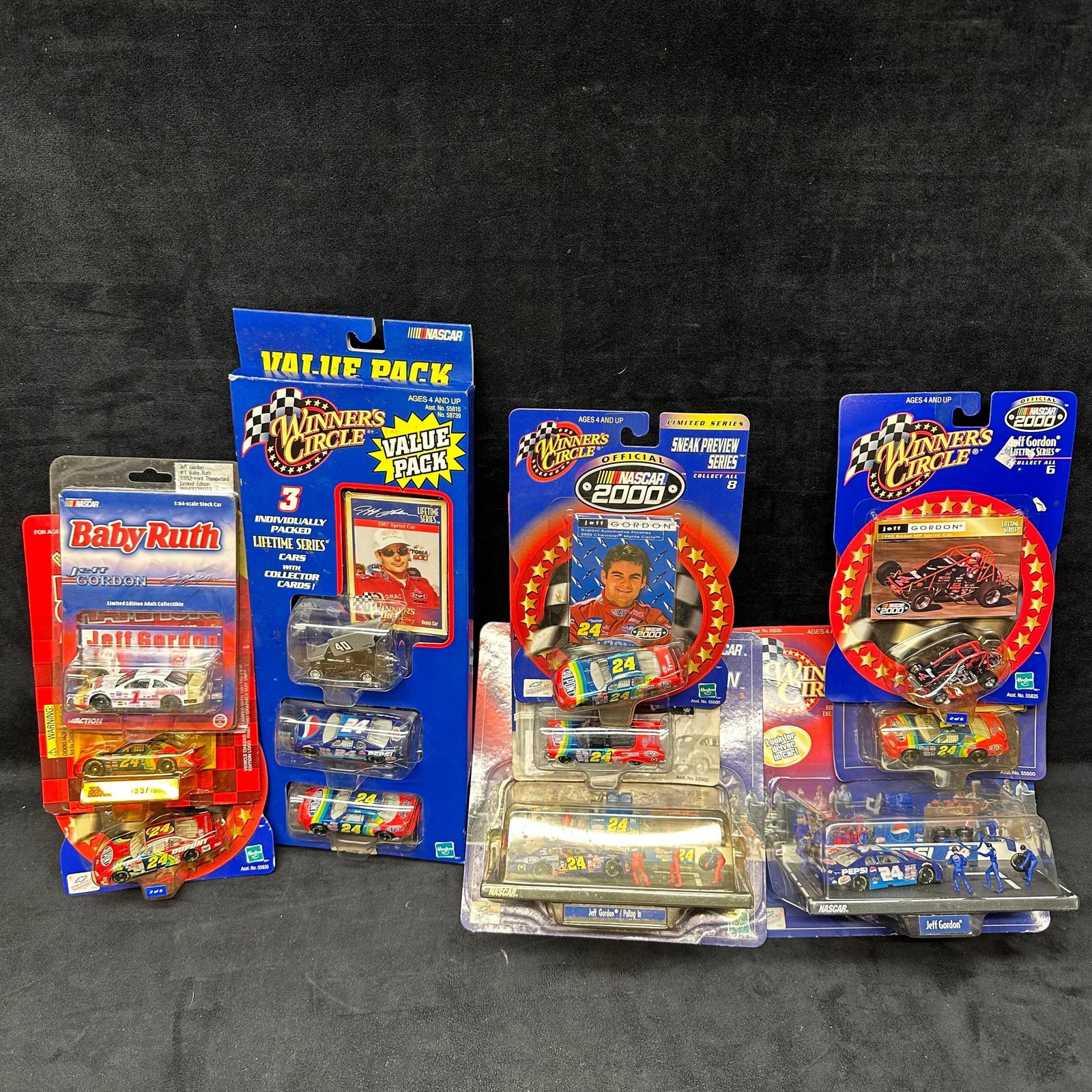 Jeff Gordon NASCAR Winners Circle Diecast Lot With Baby Ruth Promo And Pit Crew Sets (1 of 6)
