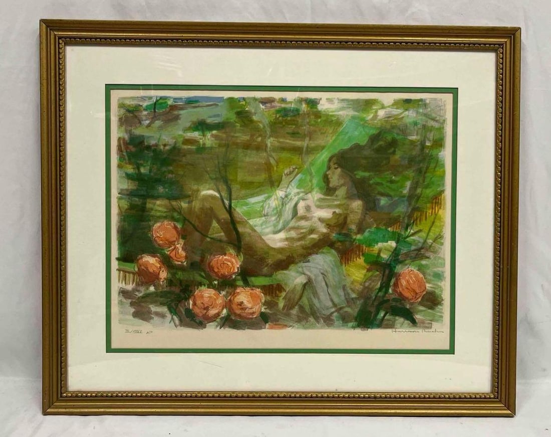 Limited Edition Framed Harris Rucker Lithograph Signed & Numbered: This lot contains a Limited Edition Framed Harris Rucker Lithograph Signed & Numbered. The frame is approx 20 1/2" x 25" Total weight is approx 3.5lbs. The limited edition lithograph is in excellent p