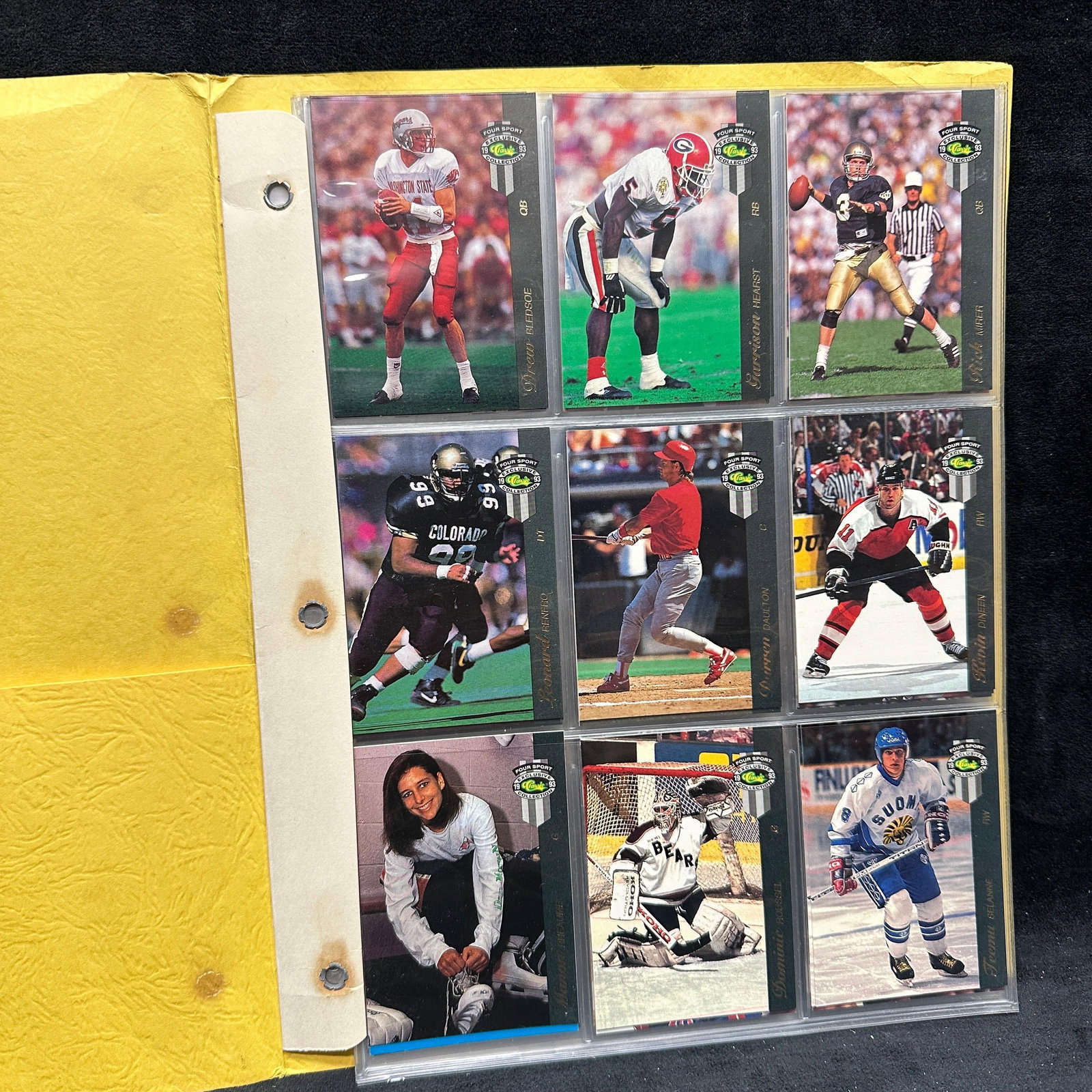 Mixed Sports And NASCAR Trading Card Binder Collection Classic Four Sport And MAXX Cards (1 of 6)
