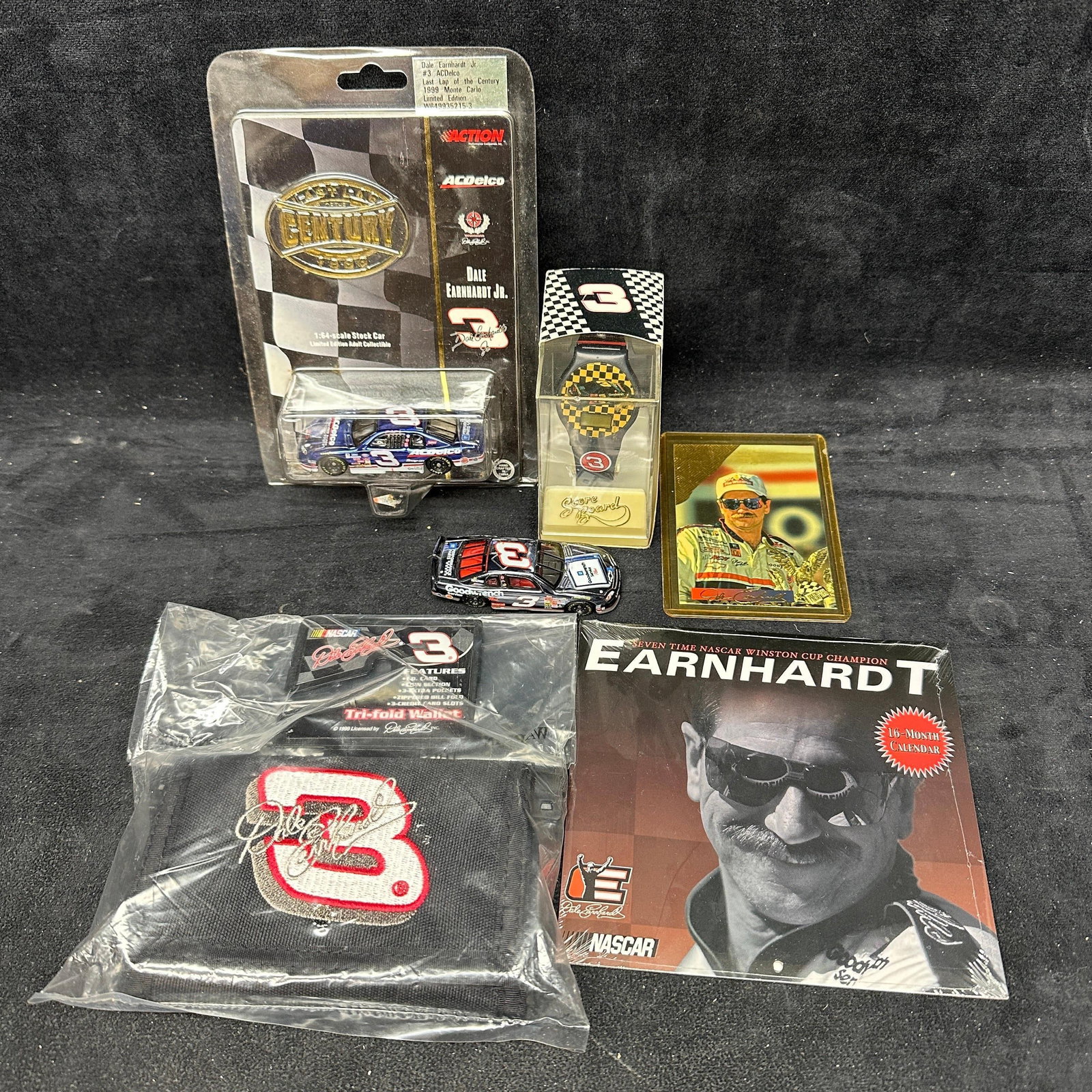 Dale Earnhardt NASCAR Memorabilia Group With Die Cast Cars Cards Wallet And Watch (1 of 5)