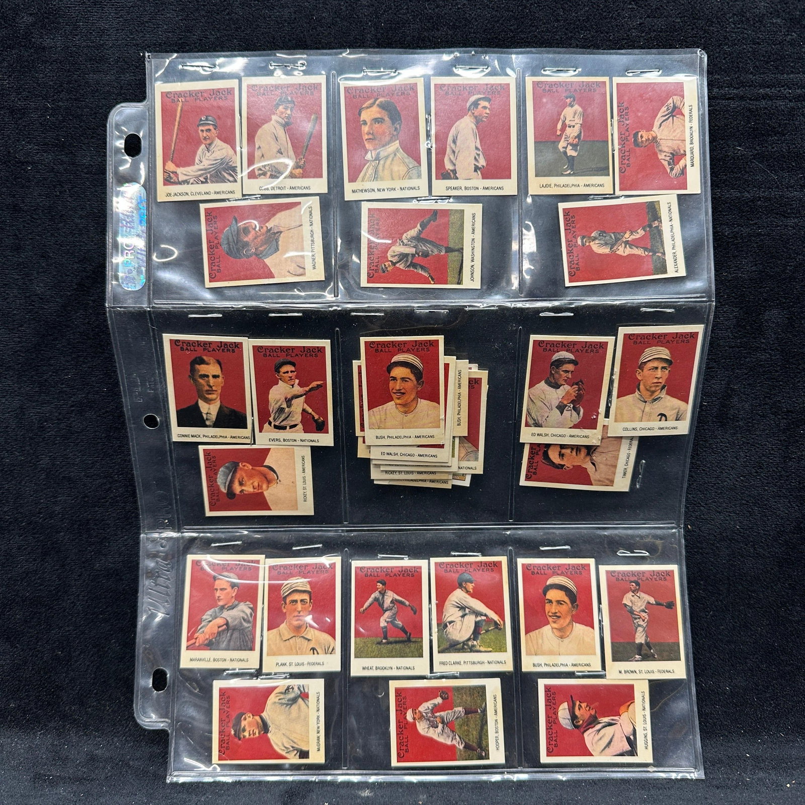 Reproduction Cracker Jack Baseball Card Collection Including Joe Jackson And Ty Cobb (1 of 5)