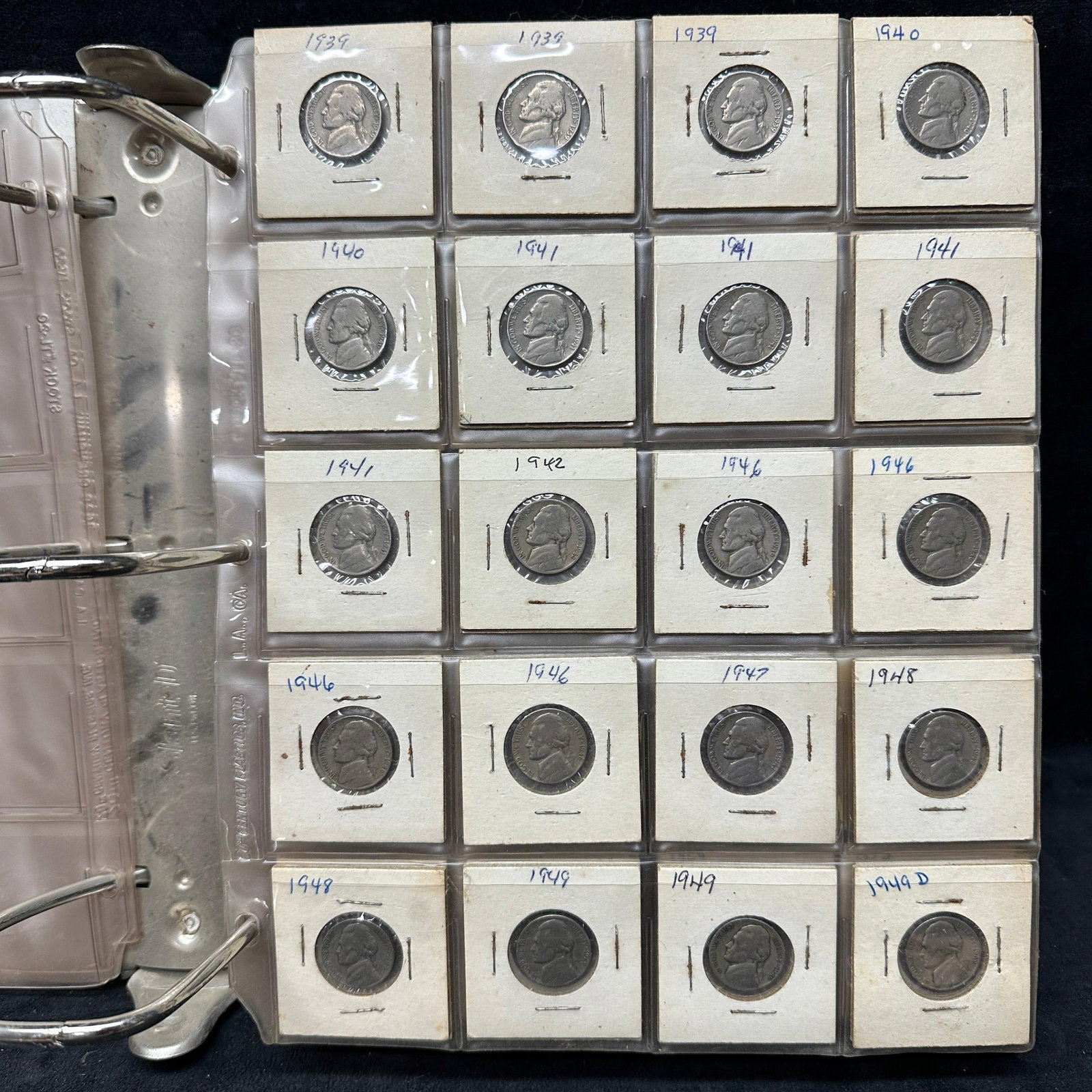 US Coin Collection Binder With Jefferson Nickels Lincoln Cents And Miscellaneous Coins (1 of 11)