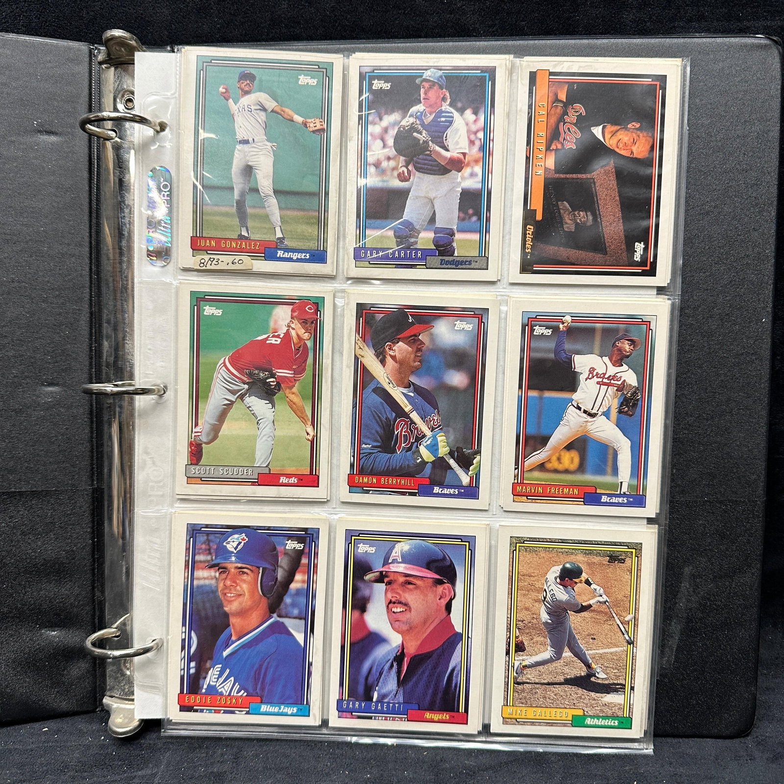 90s Topps Baseball Card Binder Lot With Duplicates Braves Red Sox (1 of 7)