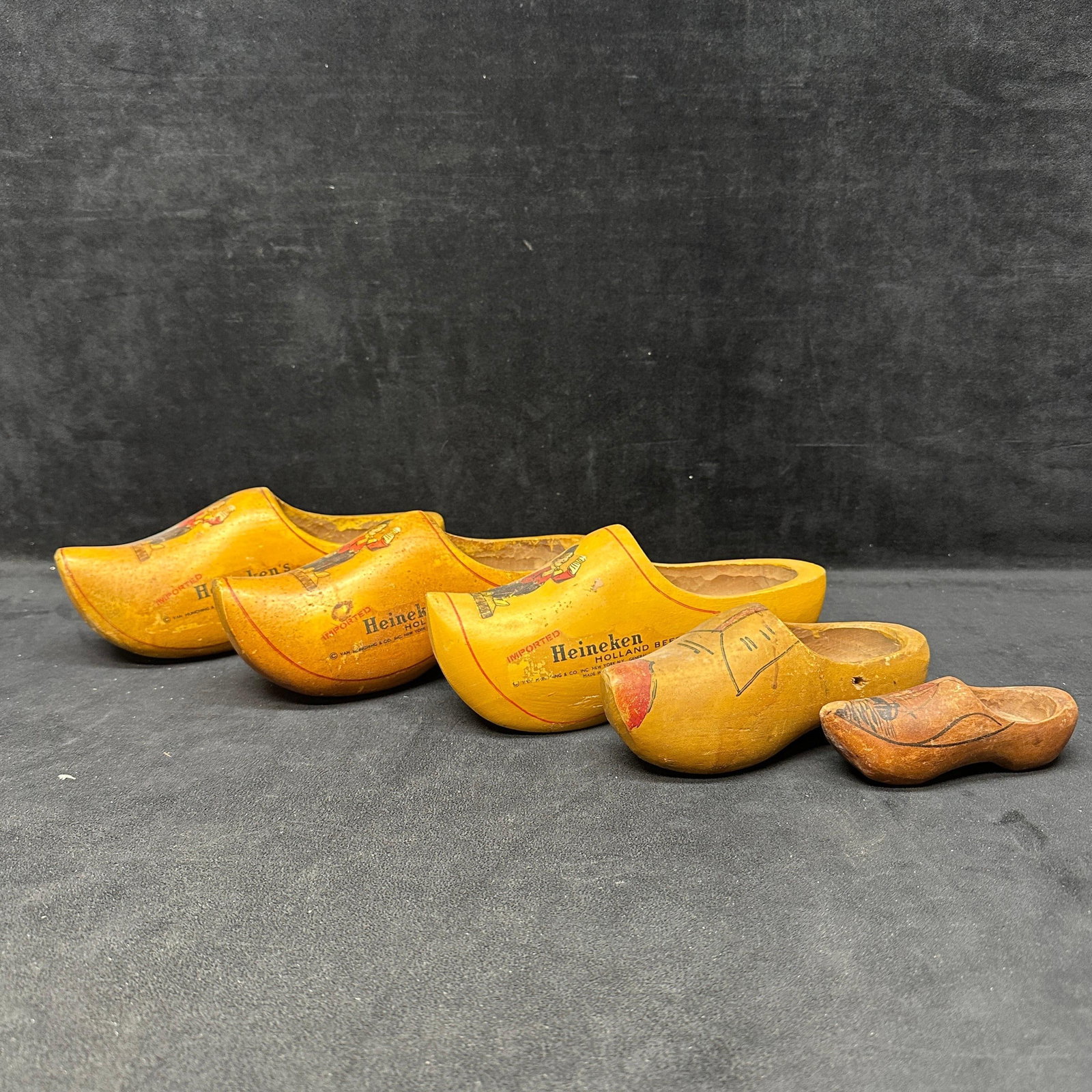 Wooden Dutch Clog Shoe Lot Heineken Advertising Souvenir Display 5 (1 of 4)