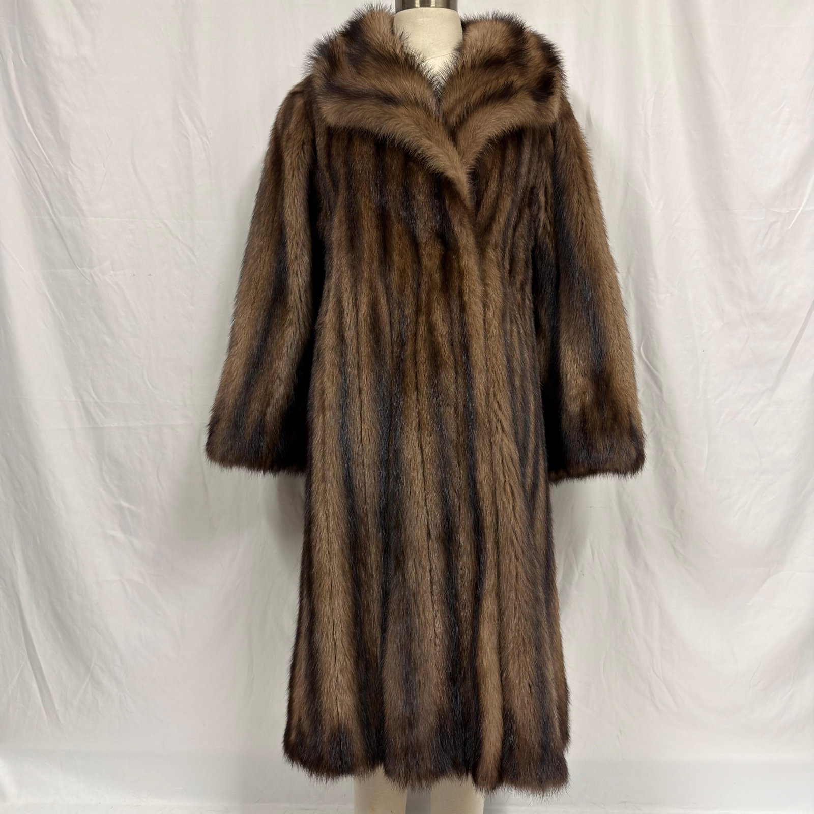 Marmot Fur Coat Brown Long Full Length (1 of 9)