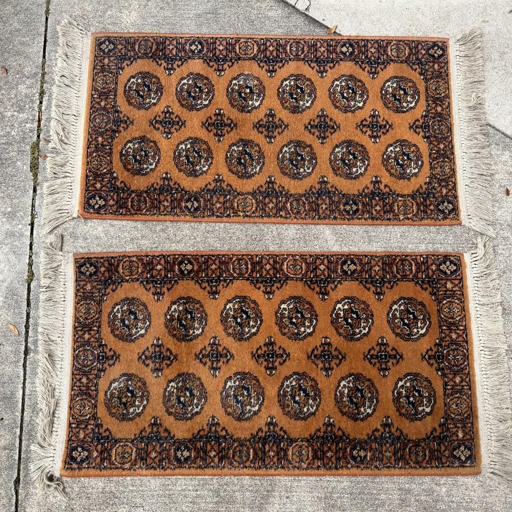 Pair of Karastan Golden Bokhara Wool Accent Rugs (1 of 5)