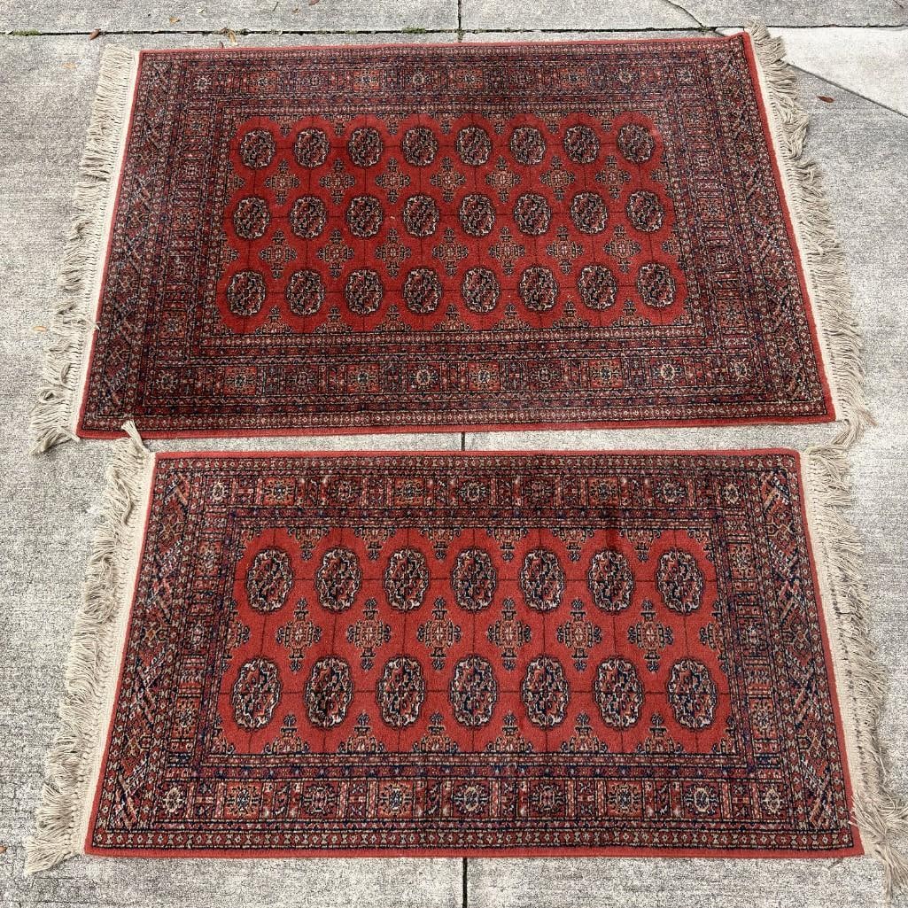 Pair of Karastan Antique Bokhara Wool Area Rugs Design No. 734 Machine Made (1 of 6)