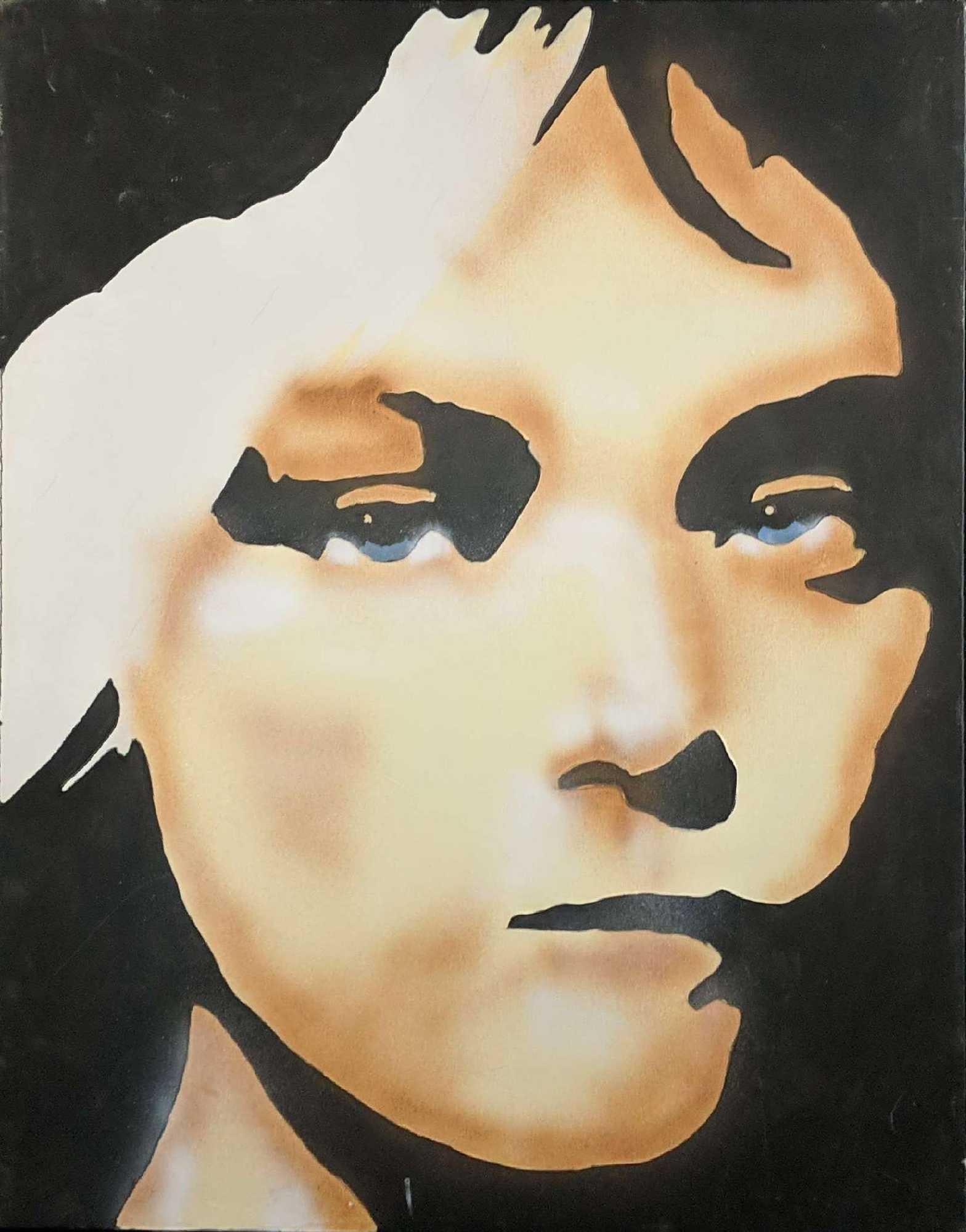 Original Acrylic Airbrush On Canvas Girl: Original painting of a girl on canvas. It appears it was airbrushed and then acrylic was added to give texture. The artist did not sign this piece. The canvas is approx 22" x 1" x 28". Canvas is 