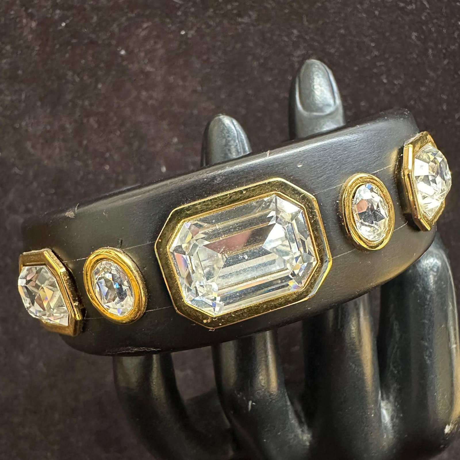 Rodrigo Otazu Resin Wood Cuff Bangle Bracelet Italy: Cuff bracelet marked Rodrigo Otazu, Made in Italy. This item is in pre-owned, previously displayed condition with light wear and surface markings. Please reference all photos for full details. Bracele
