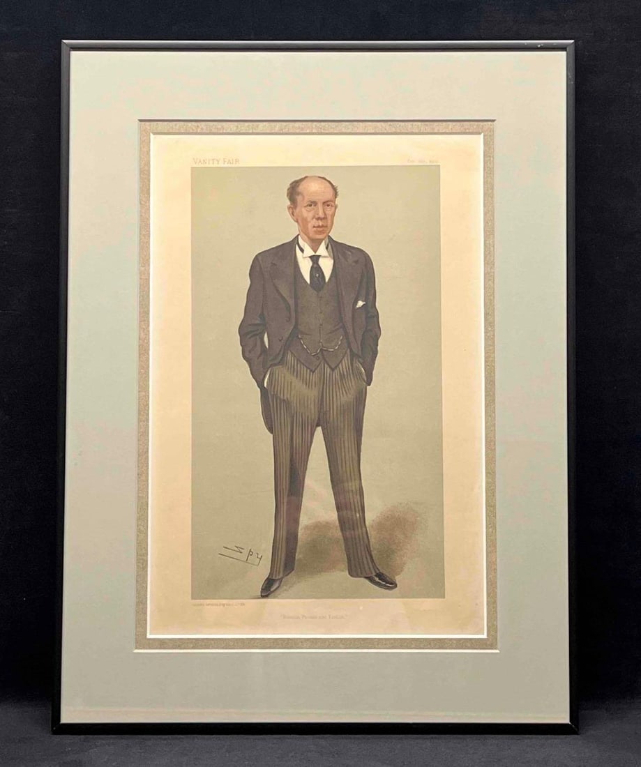 Vanity Fair Spy Dec.18th 1902 Vincent Brooks, Day & Son Ltd Lith. "Russian, Persian and: This lot contains a Vanity Fair Spy Dec.18th 1902 Vincent Brooks, Day & Son Ltd Lith. "Russian, Persian and Turkish." It is approx 20 1/4" x 15 1/4". Total weight is approx 3.5lbs. Overall 