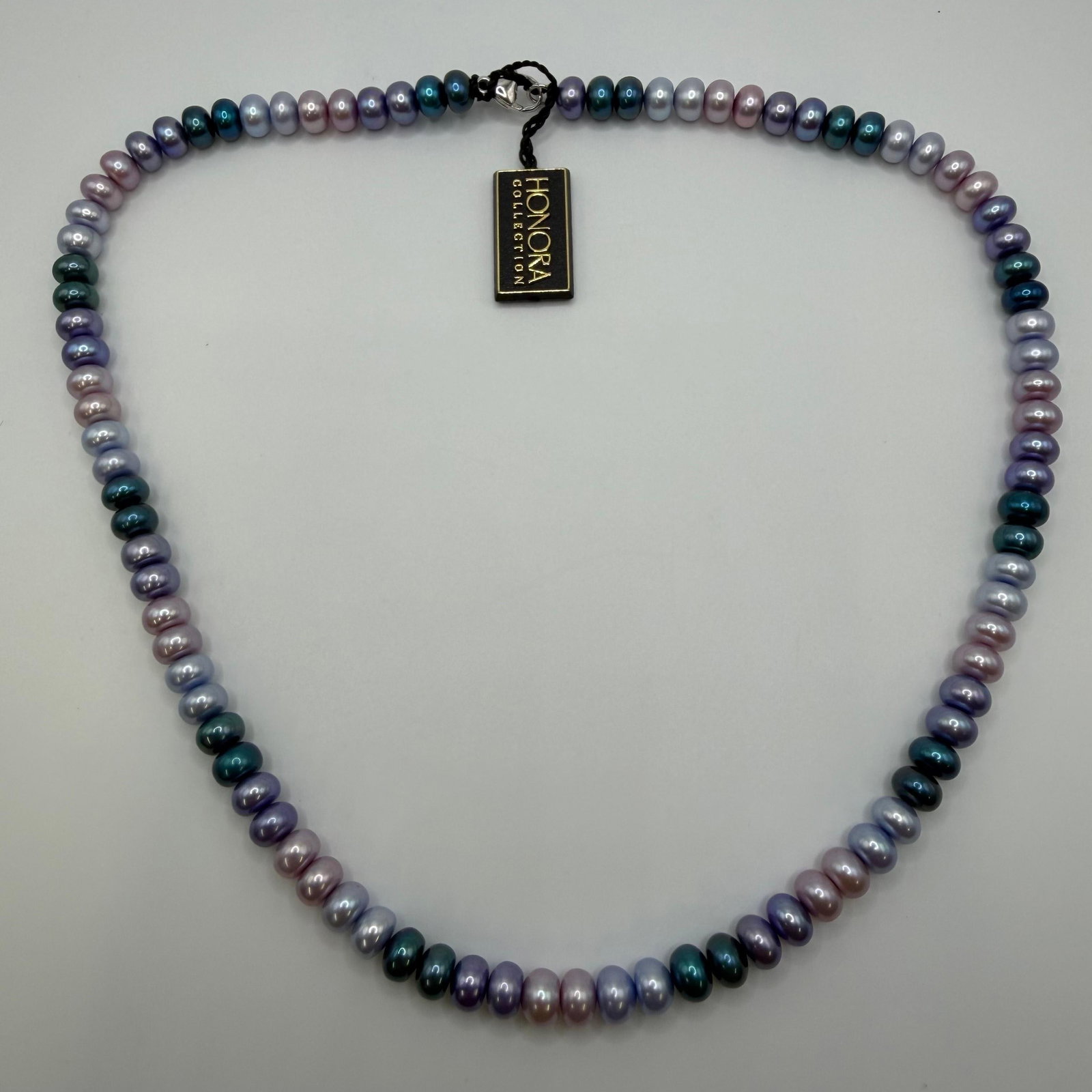 Honora Collection Purple Blue Colored Cultured Freshwater Pearl Sterling Necklace: This item is in good pre-owned, previously used/displayed condition with noticeable light wear and surface scratches. Please reference all photos for full details. This piece of jewelry has been caref