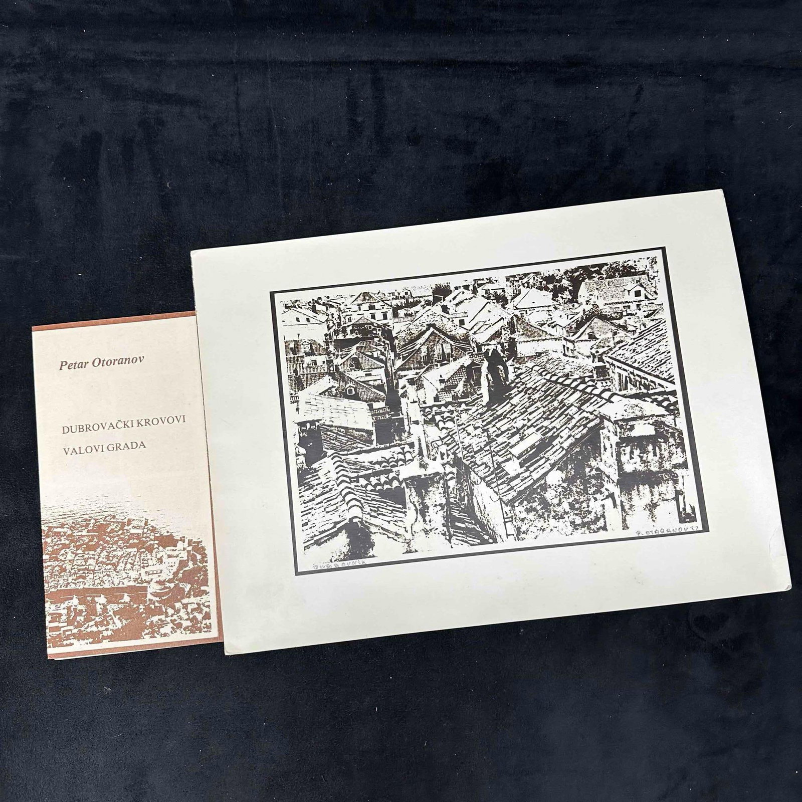 Rooftops of Dubrovnik Roofs by Petar Otoranov Croatia Art Print: This item is in good pre owned, previously displayed condition with light wear, includes pamphlet, and has light surface scratches and wear. Please reference all photos for full details. Art Print: