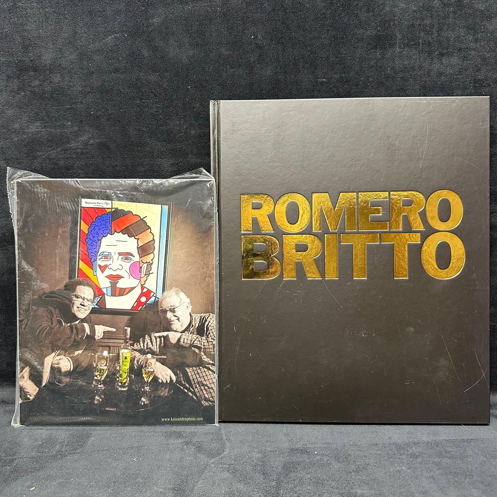 Romero Britto Signature Autograph Signed Coffee Table Book Black: Hardcover First edition Romero Britto black coffee table book signed by artist Romero Britto. Included is a portrait of Britto and Michel Roux. This item is in pre-owned, previously displaye