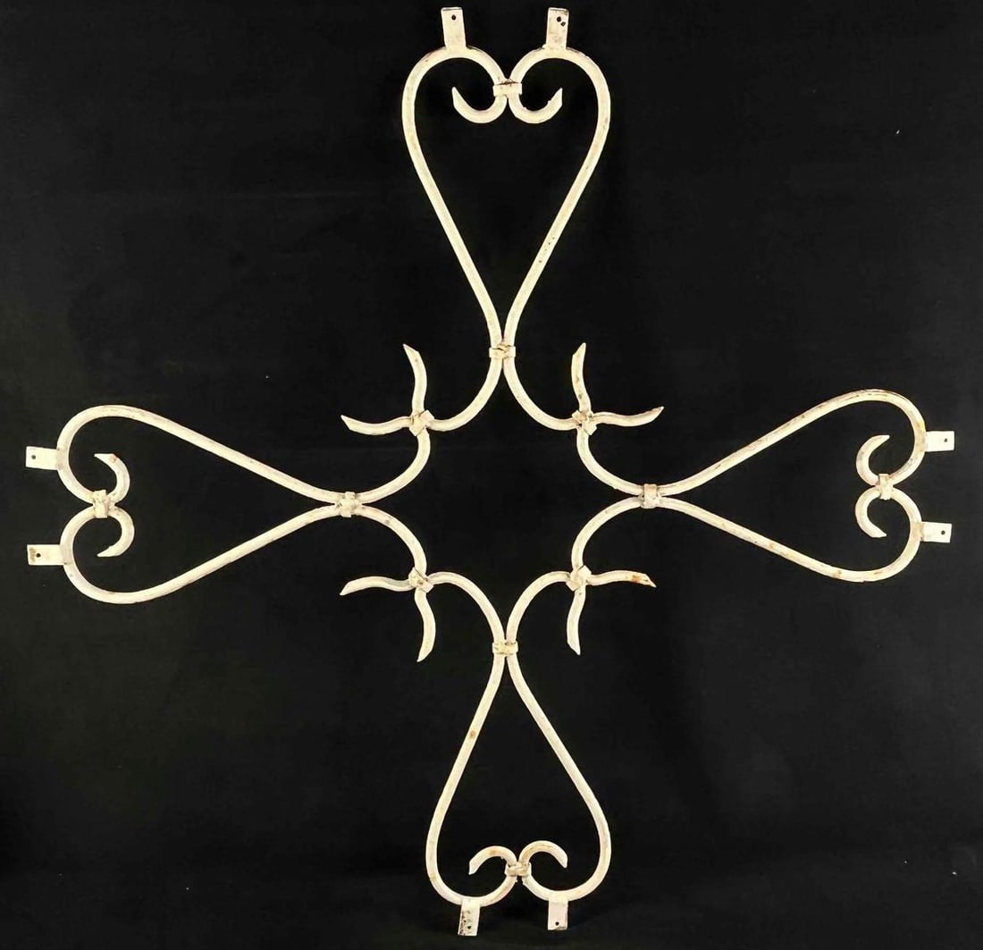 Metal Decorative Wall Hanging Scroll Design: Metal Decorative Wall Hanging Scroll Design Shown in the images ais a white scroll design metal wall decoration. This is an elegant design for indoor and outdoor use. The hanging has a rustic feel. Th