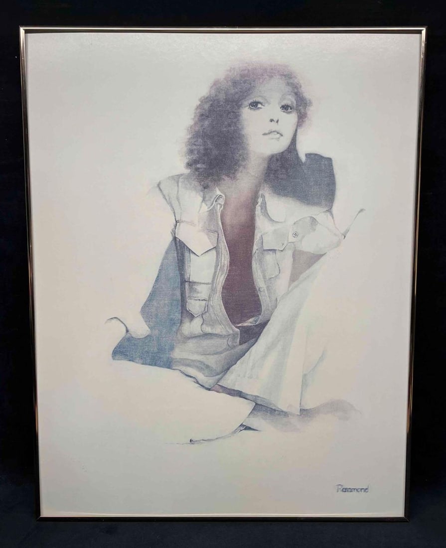 Vintage Christine Rosamond Summer Mood Print X9: Vintage Christine Rosamond Summer Mood Framed Lithograph Print. Was released in the 1970s. The framed print is approx 21 1/2" x 1" x 27 1/2" and is in a good, vintage condition. Total weight is