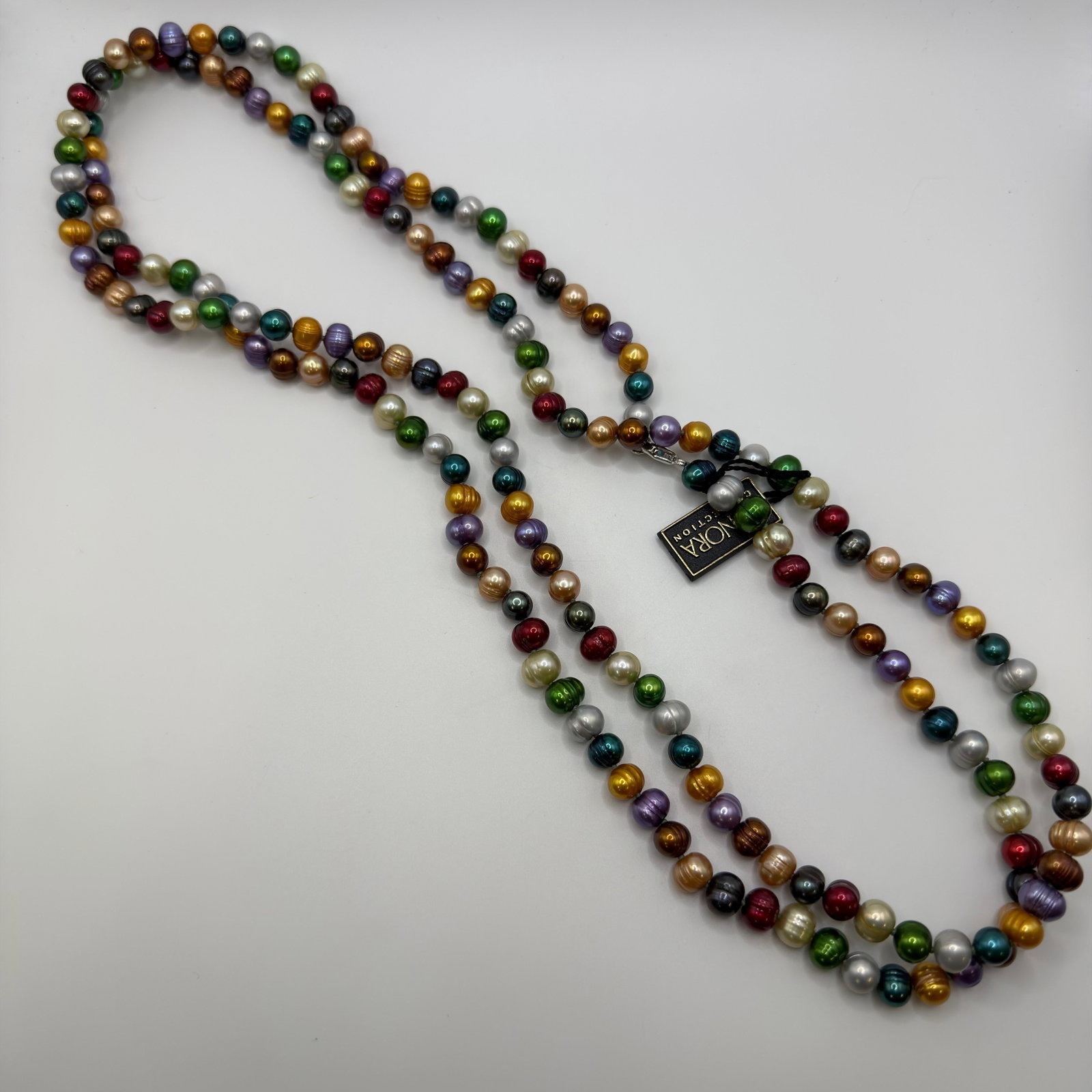 Long Strand Honora Collection Multi Colored Baroque Pearls Sterling Clasp: This item is in good pre-owned, previously used/displayed condition with noticeable light wear and surface scratches. Please reference all photos for full details. This piece of jewelry has been caref