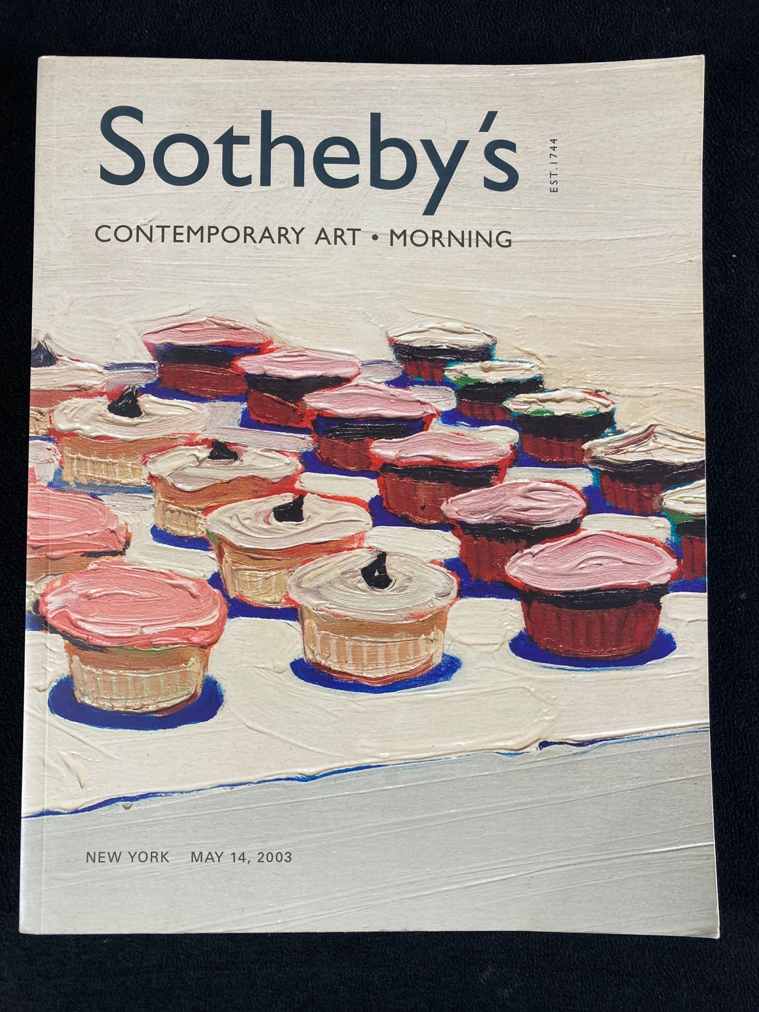 Sotheby's Contemporary Art May 2003: Sotheby's Contemporary Art book Circa May 14, 2003. Fresh from a recent estate. Covers contemporary art on display in museums and collections up for auction or display. Author: N/A Year