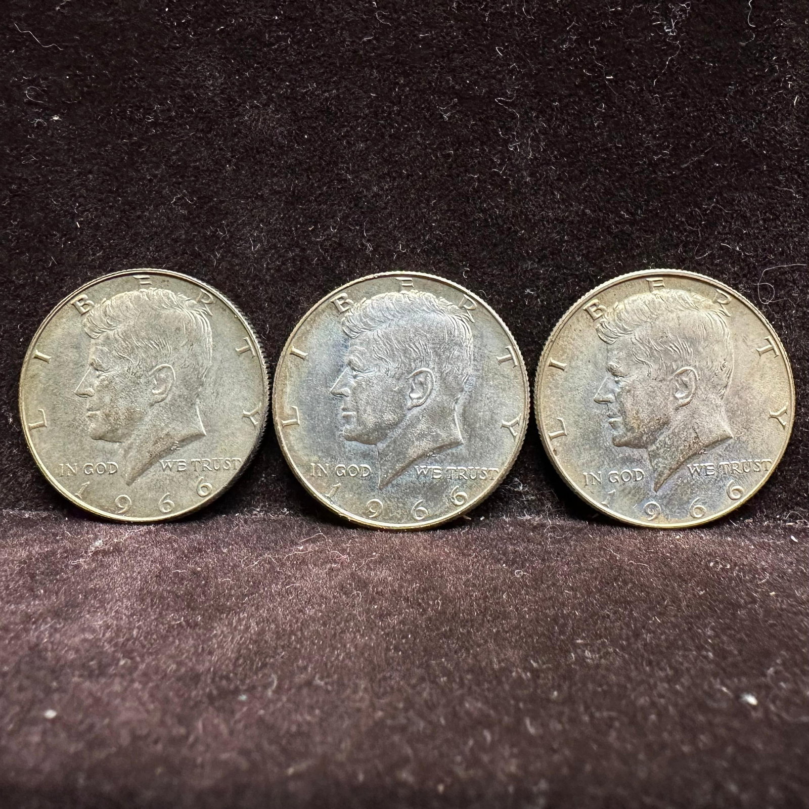 Set of 1966 Kennedy Half Dollars .400 Silver Coin Collection K97 (1 of 5)