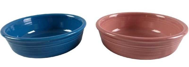Peacock Blue & Pink Coupe Cereal Bowls (1 of 7)