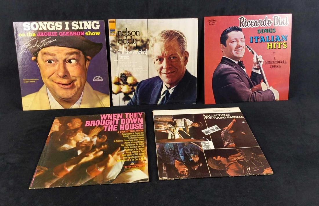 More Vintage Voices Lot Of Five LPs Albums Vinyl: This lot includes: (1) The Young Rascals: Collections. By Atlantic Records in 1966. LP has a few deep scratches and might not play fully. There is also some writing on the back of the jacket. (1) When