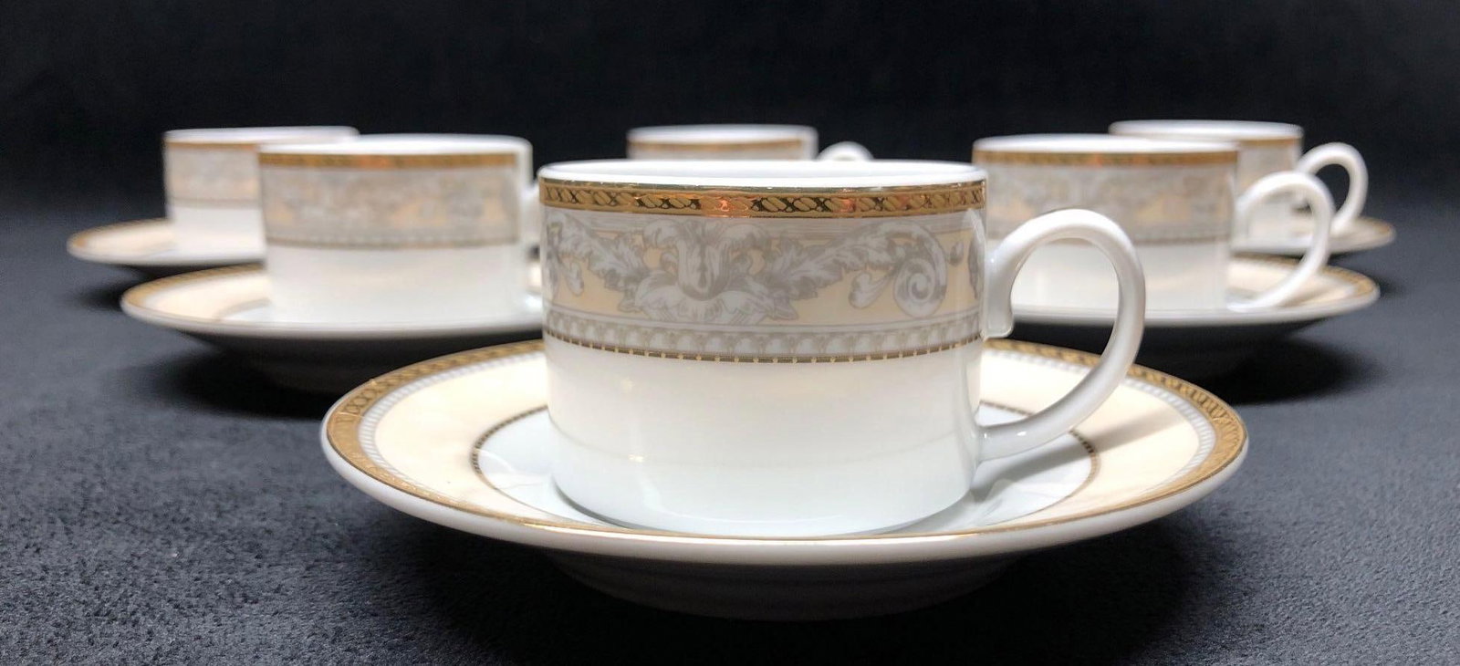 12pc Porcelain Demitasse Set - 6 Cups & 6 Saucers - Casa Elite Home Collection - M. Valenti - (1 of 7)
