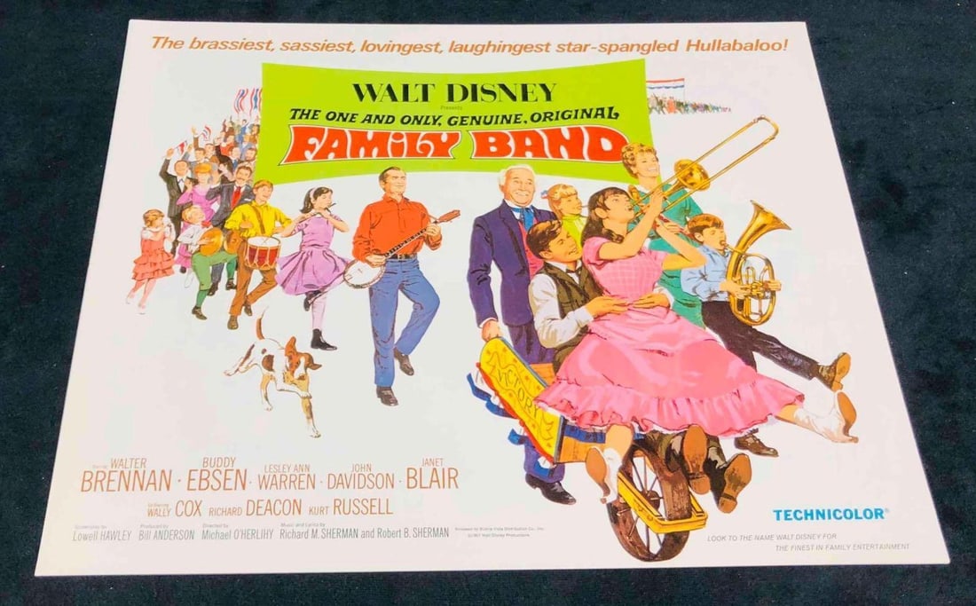 Full Color Scenes From Walt Disney Presents The One And Only, Genuine, Original, Family Band 1967 (2: This lot contains Full Color Scenes From Walt Disney Presents The One And Only, Genuine, Original, Family Band 1967 (2). Each scene is approx 11" x 14" and altogether they weigh about 0.4lbs. Overall 