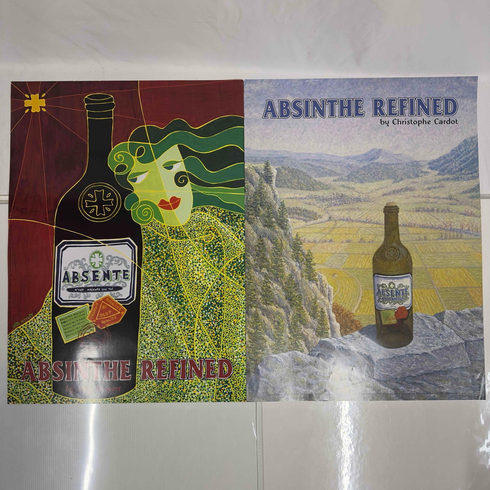 Absinthe Refined Ad Poster by Alain Despert and Christophe Cardot Liquor Advertisement Set Lot of 13