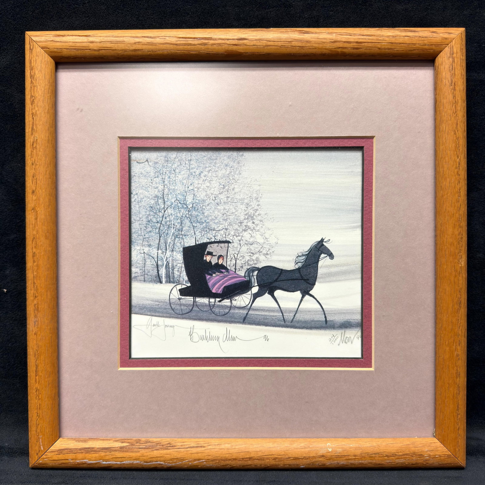 P. Buckley Moss Gentle Journey Signed and Numbered Framed Print 214 of 1000 (1 of 4)