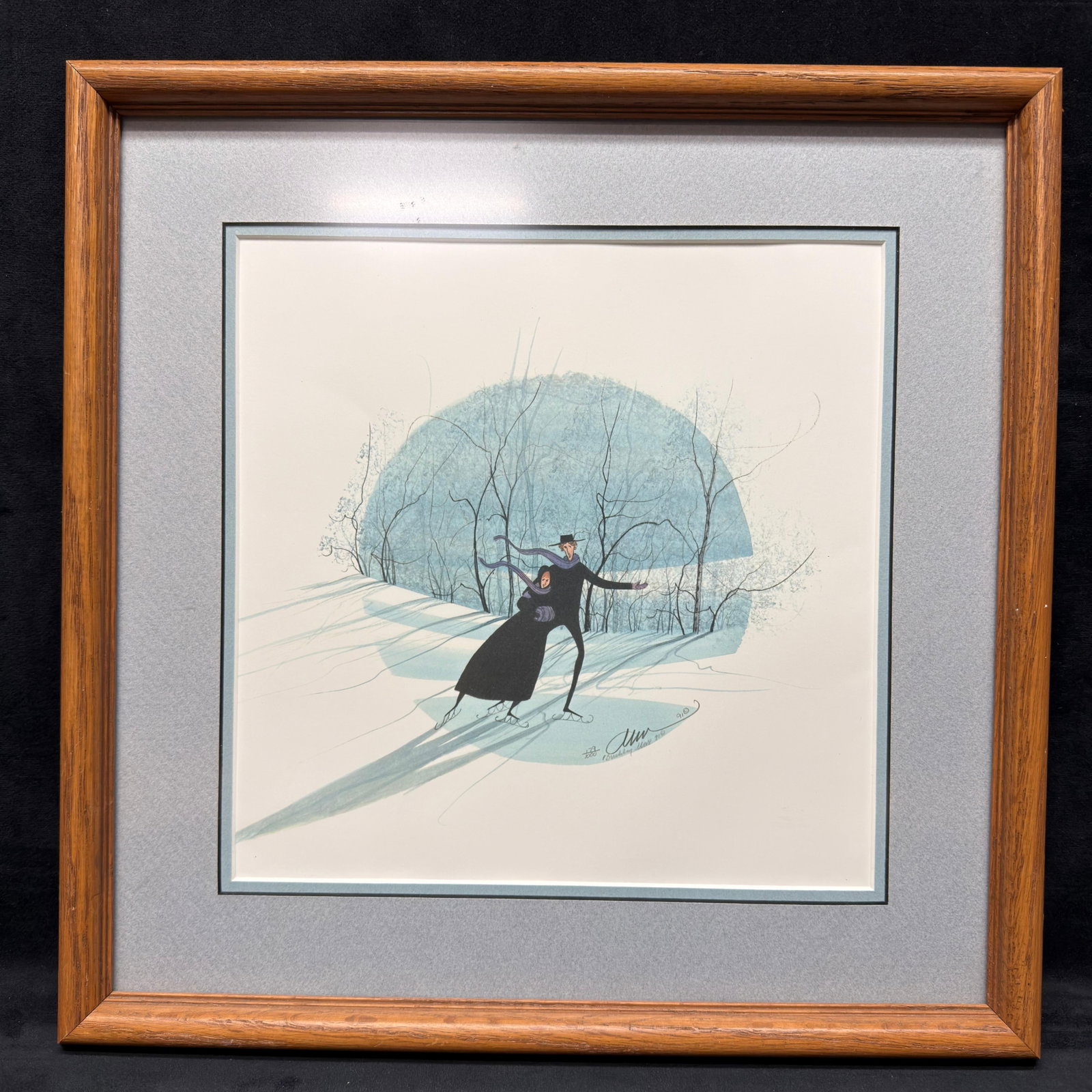 P. Buckley Moss Winter Waltz Signed and Numbered Framed Print (1 of 4)
