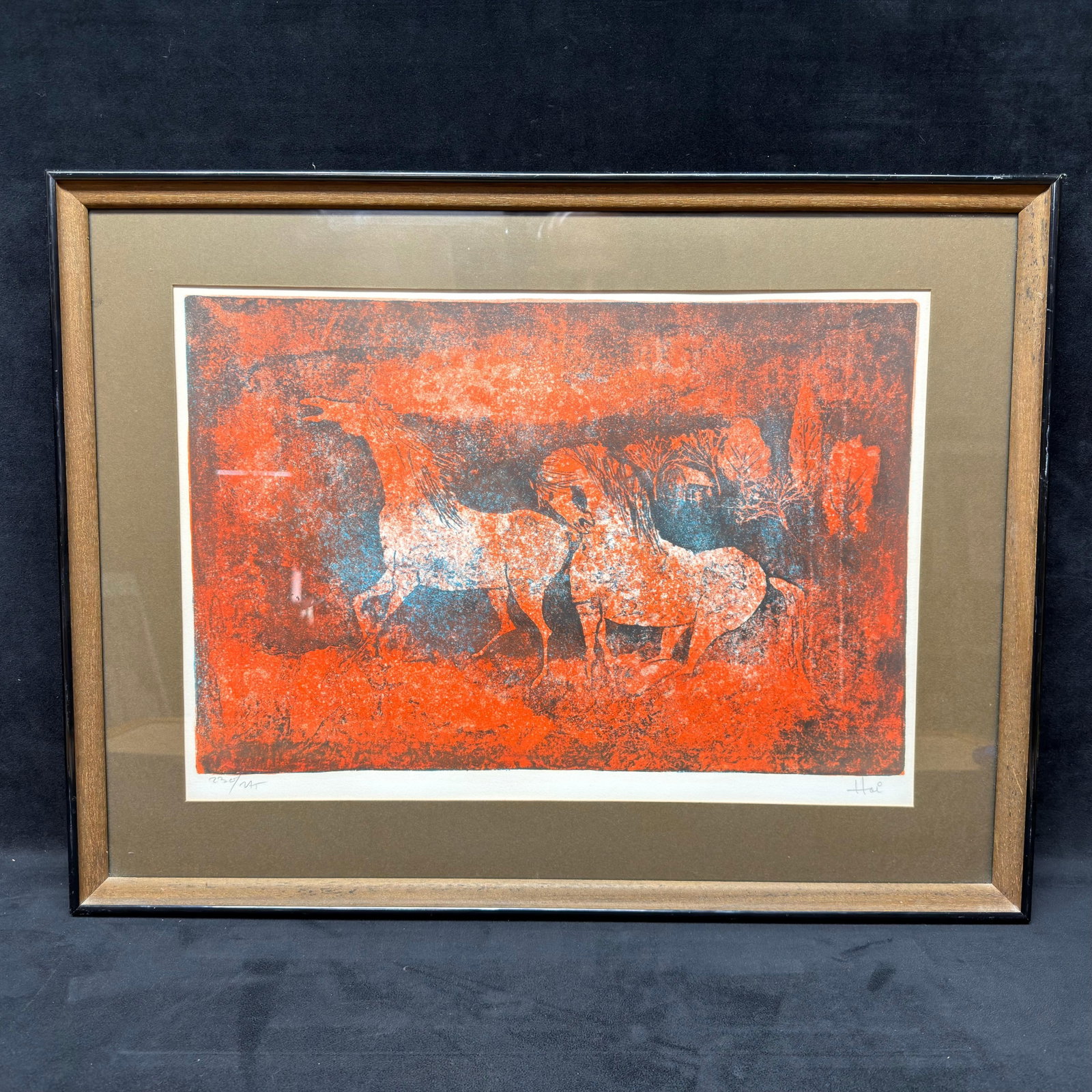 Hoi Lebadang Color Lithograph Signed Numbered Abstract Horse Style R240 (1 of 9)
