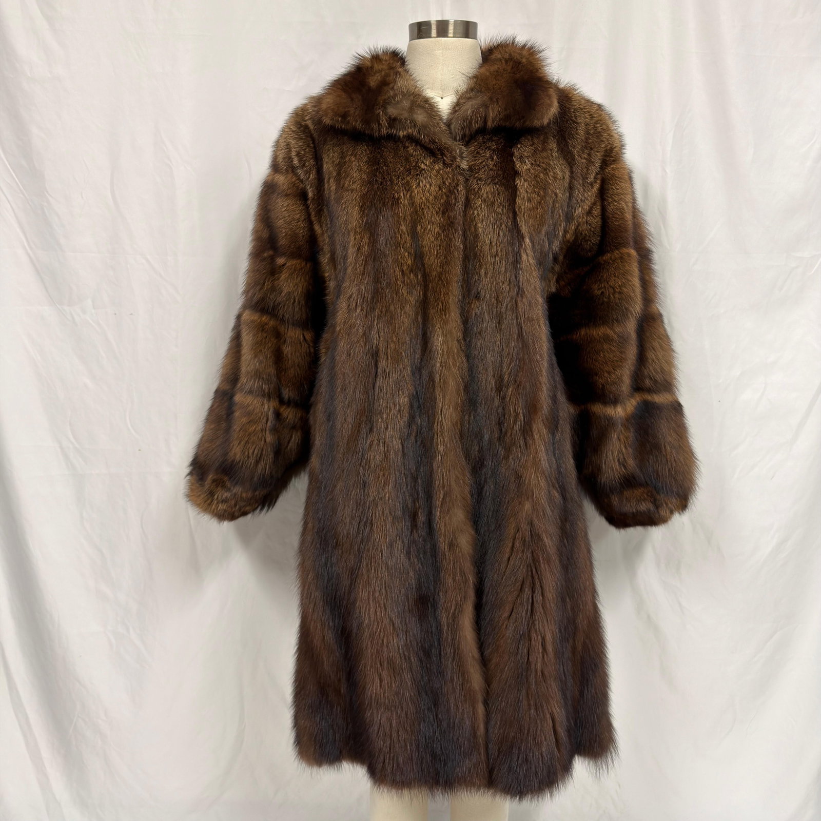 Raccoon Fur Coat Shawl Collar Style (1 of 10)