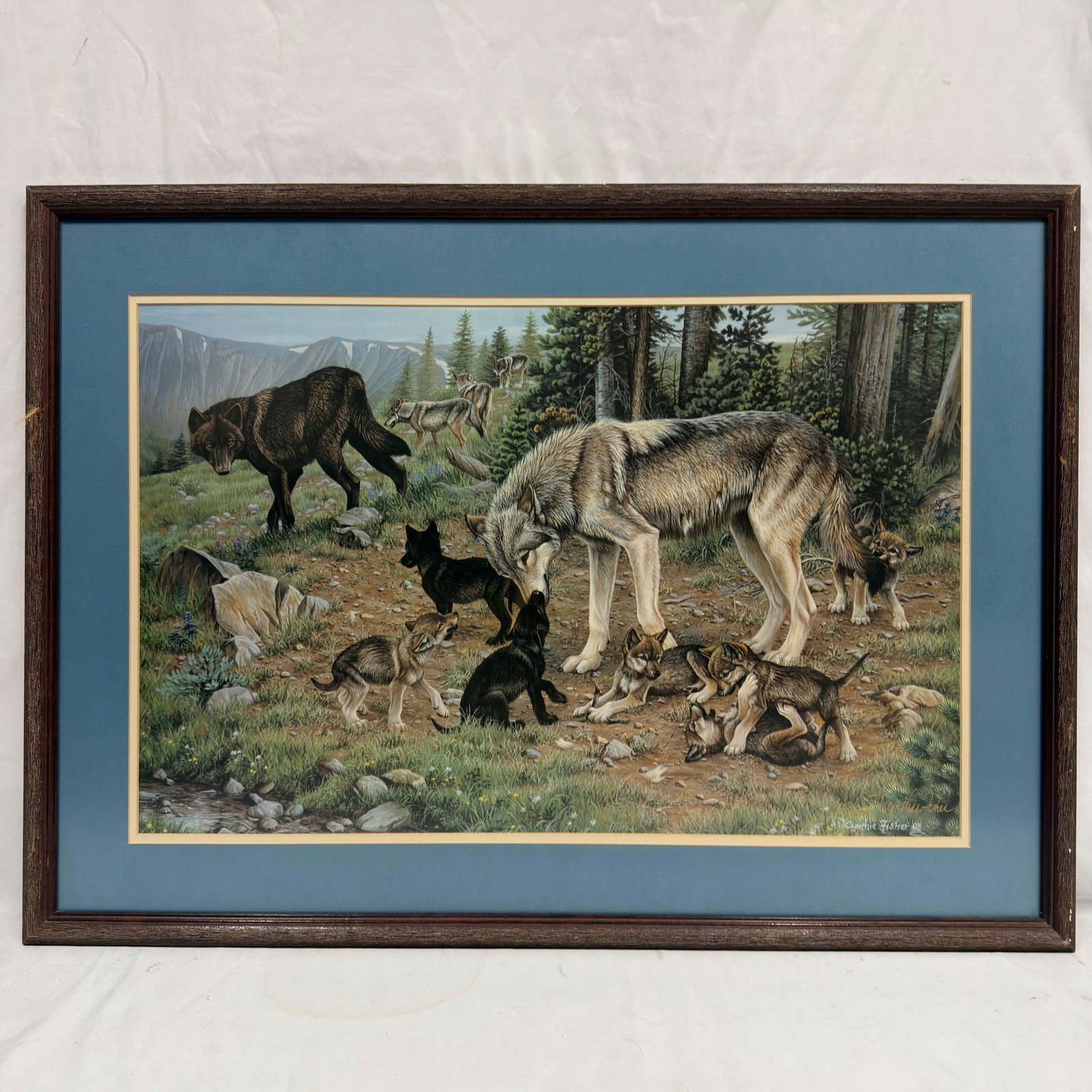 Cynthie Fisher Gold Ink Signed and Numbered Wolf Print 302 of 950 (1 of 6)
