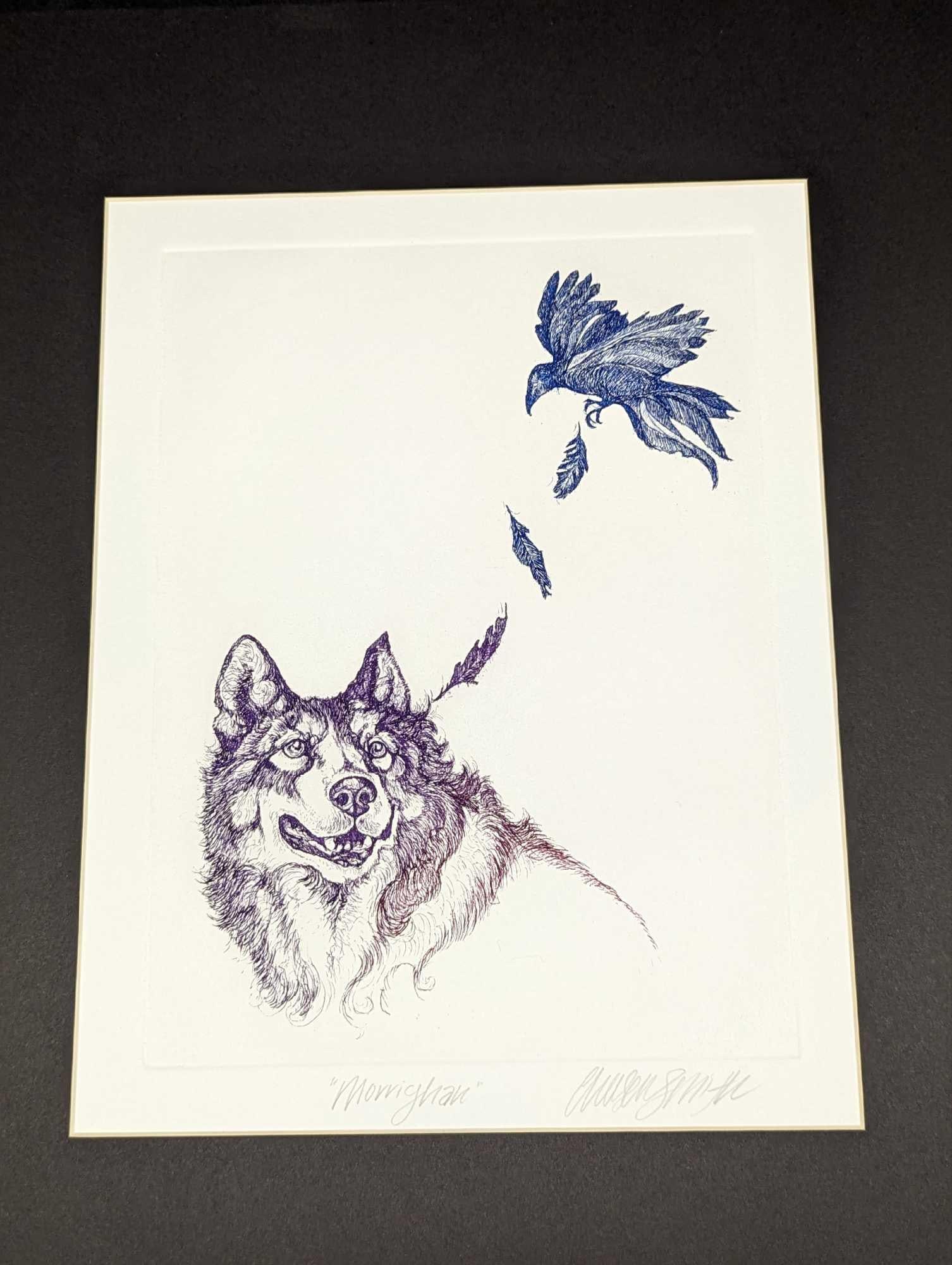 Chelsea Smith Signed Matted Wolf Morrighan Print (1 of 5)