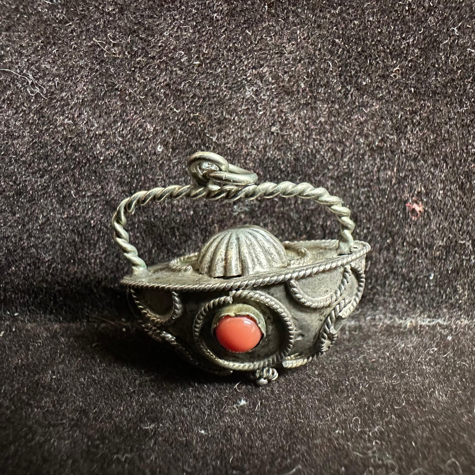 Victorian Revival Style Silver Fob Charm Unmarked T48: This item is in good pre-owned, previously used/displayed condition with noticeable light wear and surface scratches. Please reference all photos for full details. This piece of jewelry has been teste