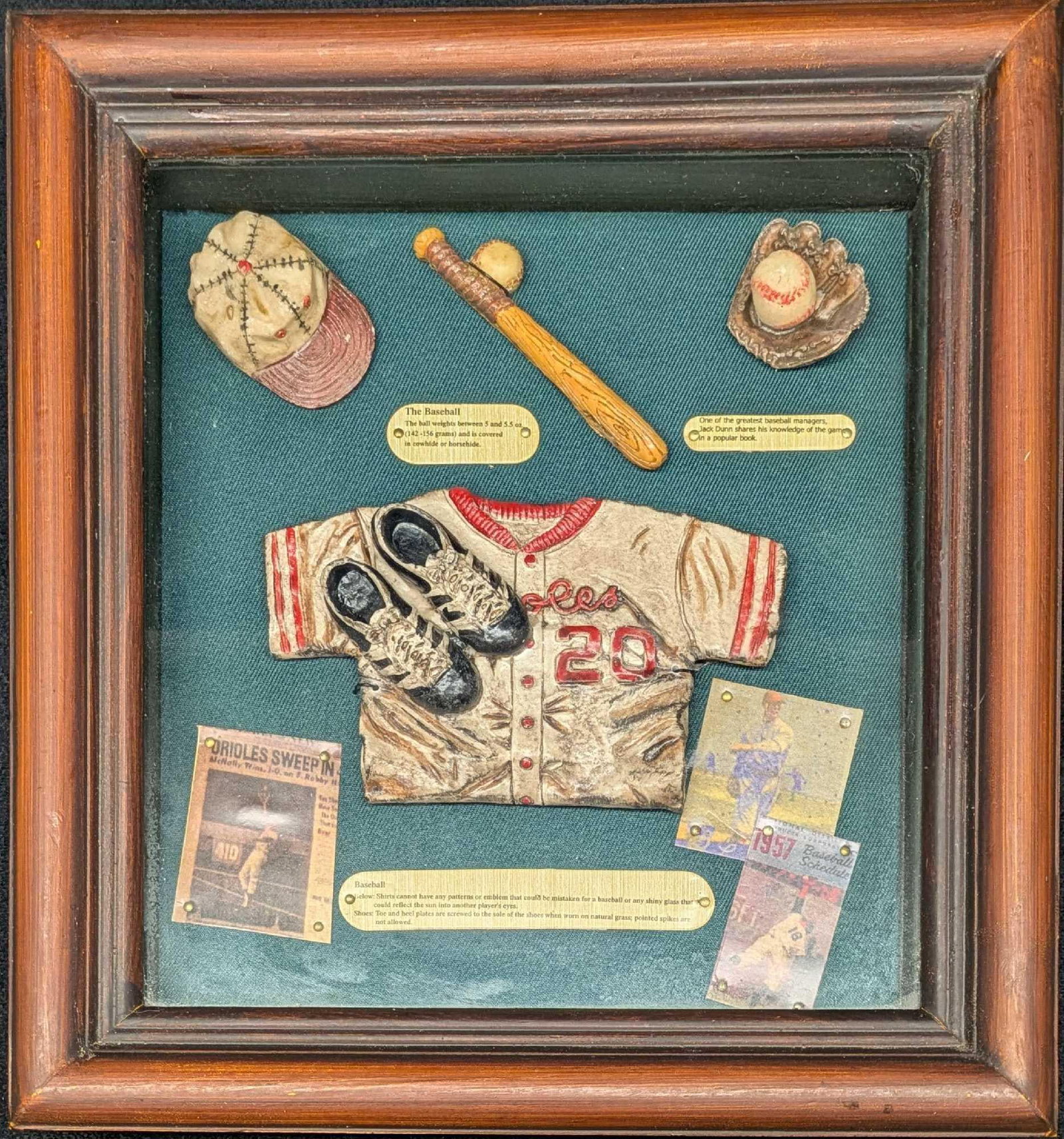 Baltimore Orioles Mini Shadowbox Display