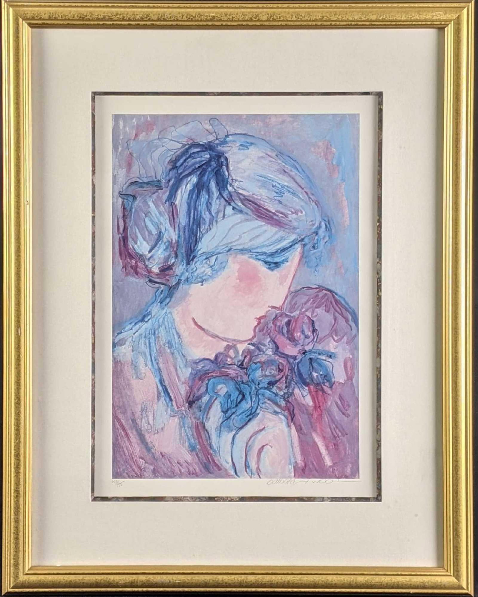 Barbara A Wood Vintage Limited Edition Lithograph: Barbara A Wood Vintage Limited Edition Lithograph This is a numbered and signed in pencil Lithograph by Barbra A Wood. This is number 673/975. This work is framed and in good. condition. 20