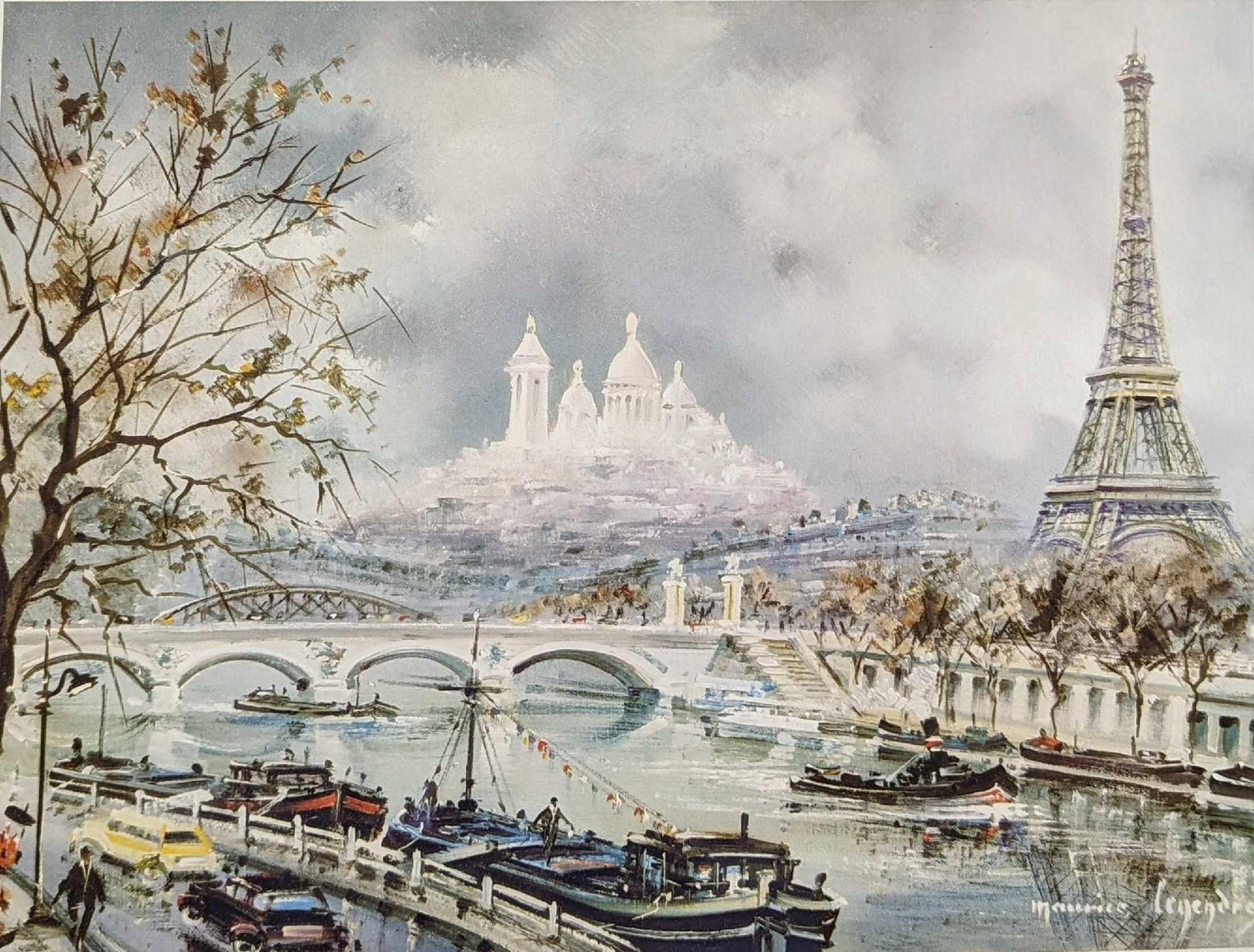Framed Maurice Legendre Eiffel Tower Print - 2