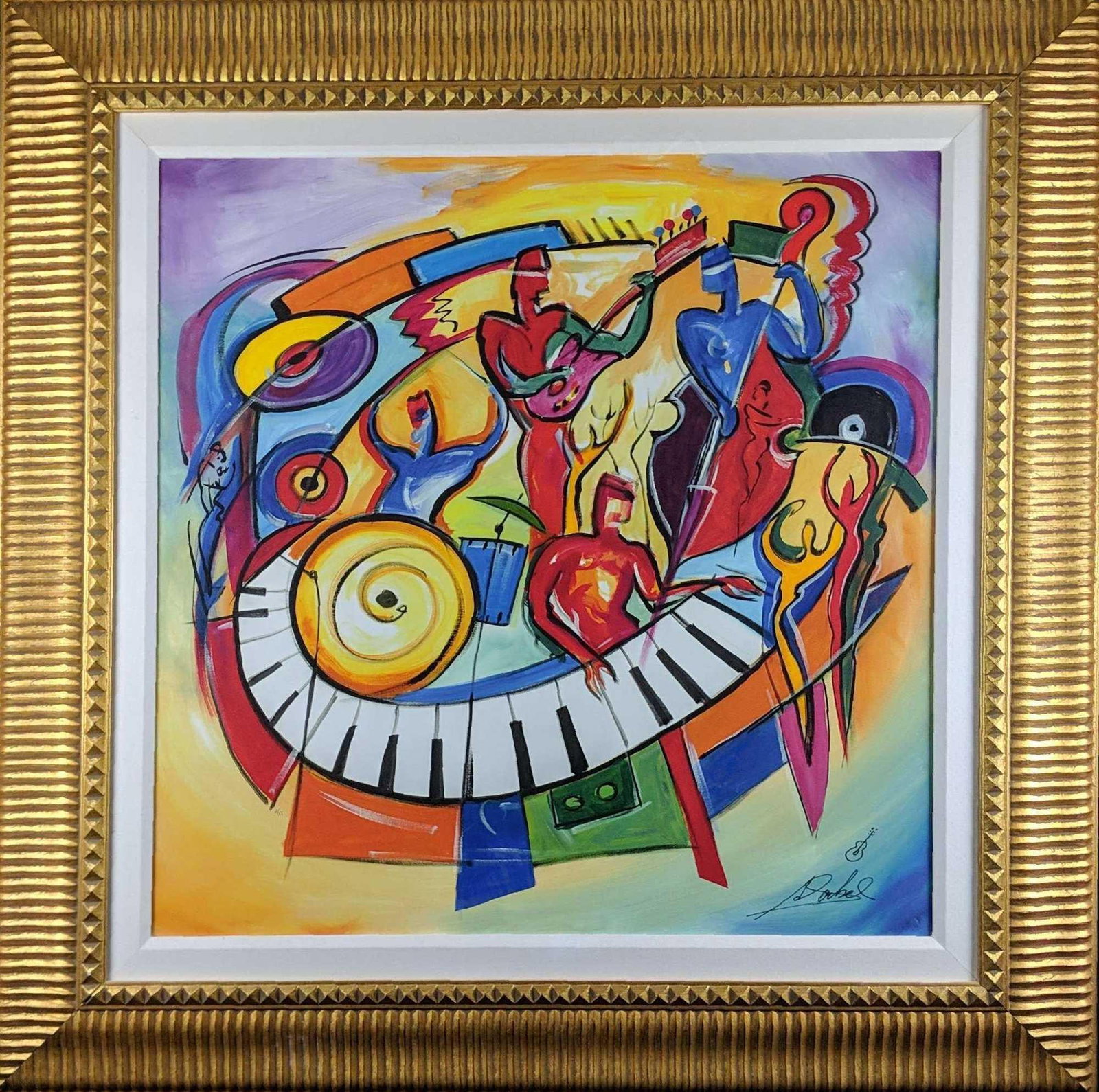 Alfred Gockel Motown Collaboration Giclee W3: Alfred Gockel "Motown Collaboration" Hand Signed Limited Edition. Giclee On Canvas. This one is #12 out of #17. The framed print is approx 45" x 1" x 45" and it