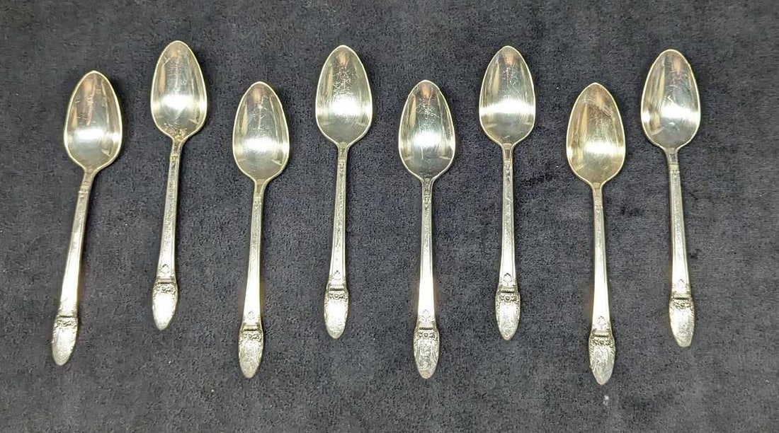 Eight Vintage Rogers Bros First Love Spoons