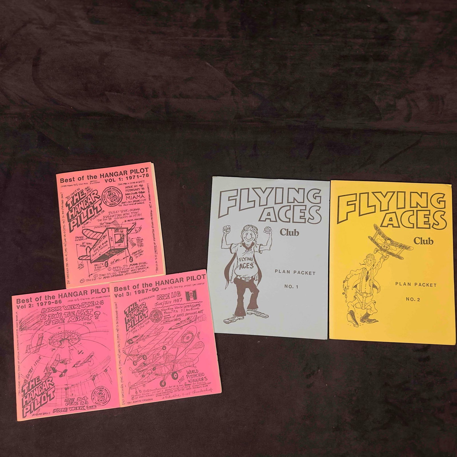 Aviation Model Airplane Collectibles Drawings Manuals Catalogs Artwork Memorabilia: Aviation Model Airplane Collectibles Drawings Manuals Catalogs Artwork Memorabilia. Flying Aces Club Plan packets and The Best Hangar Pilot. These items are in good pre-owned, previously displayed con