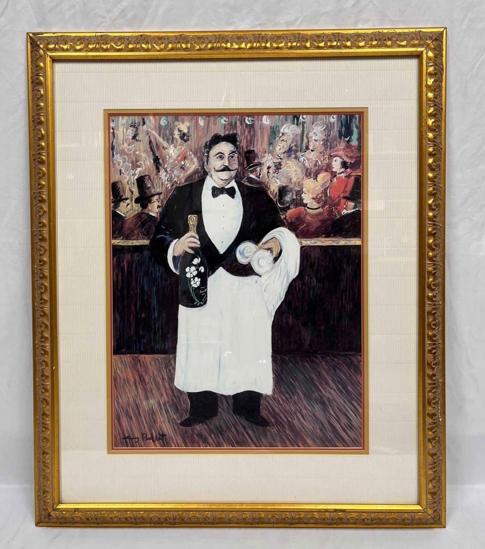 Guy Buffet Framed Print With Ornate Frame: This lot contains a Guy Buffet Framed Print With Ornate Frame. The frame is approx 32" x 26 1/2" while the print itself is approx 21 1/2" x 16 1/2". Total weight is approx 10lbs. Overa