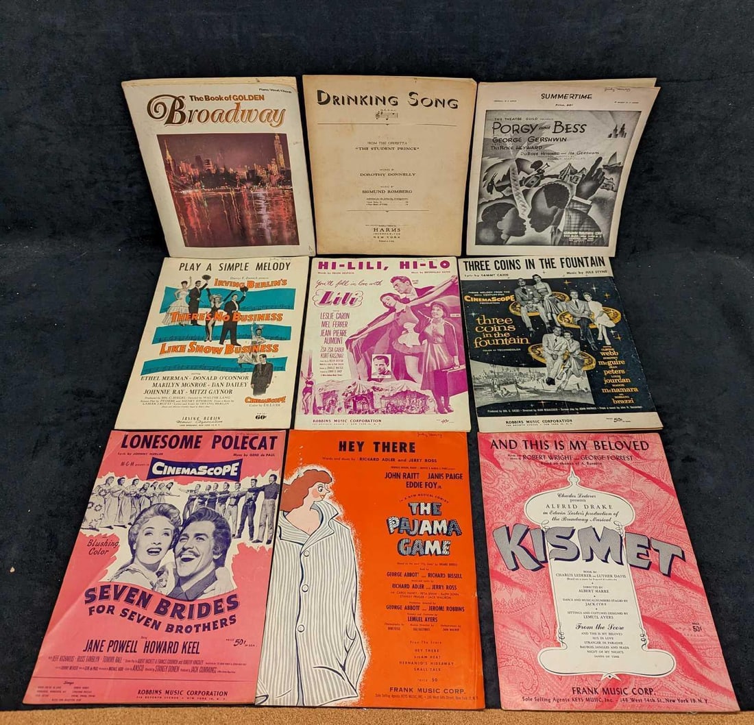 9 Vintage Musical and Movie Sheet Music (1 of 11)