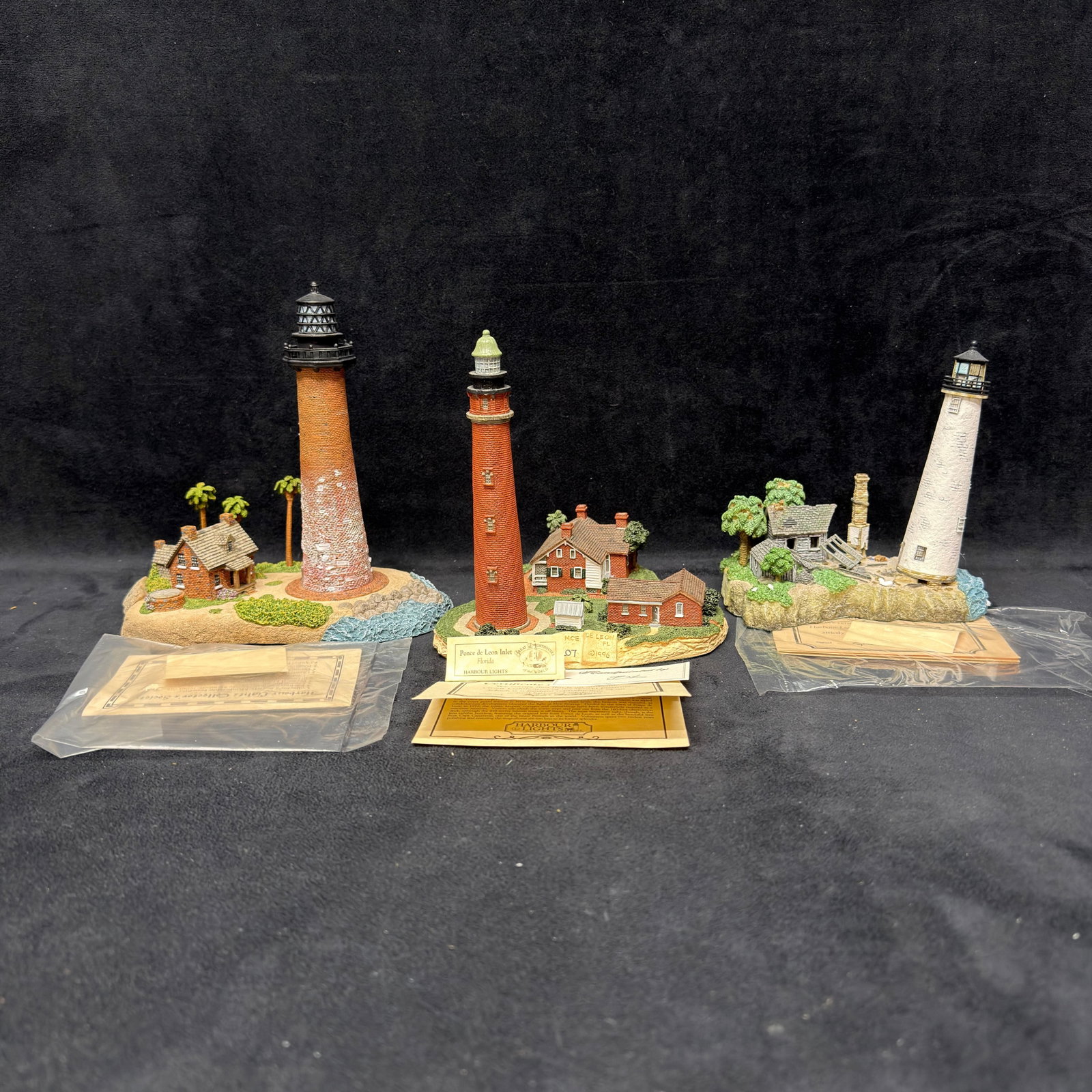 Harbour Lights Florida Lighthouse Figurines Cape Florida and St George Ponce de Leon Inlet 3 (1 of 4)